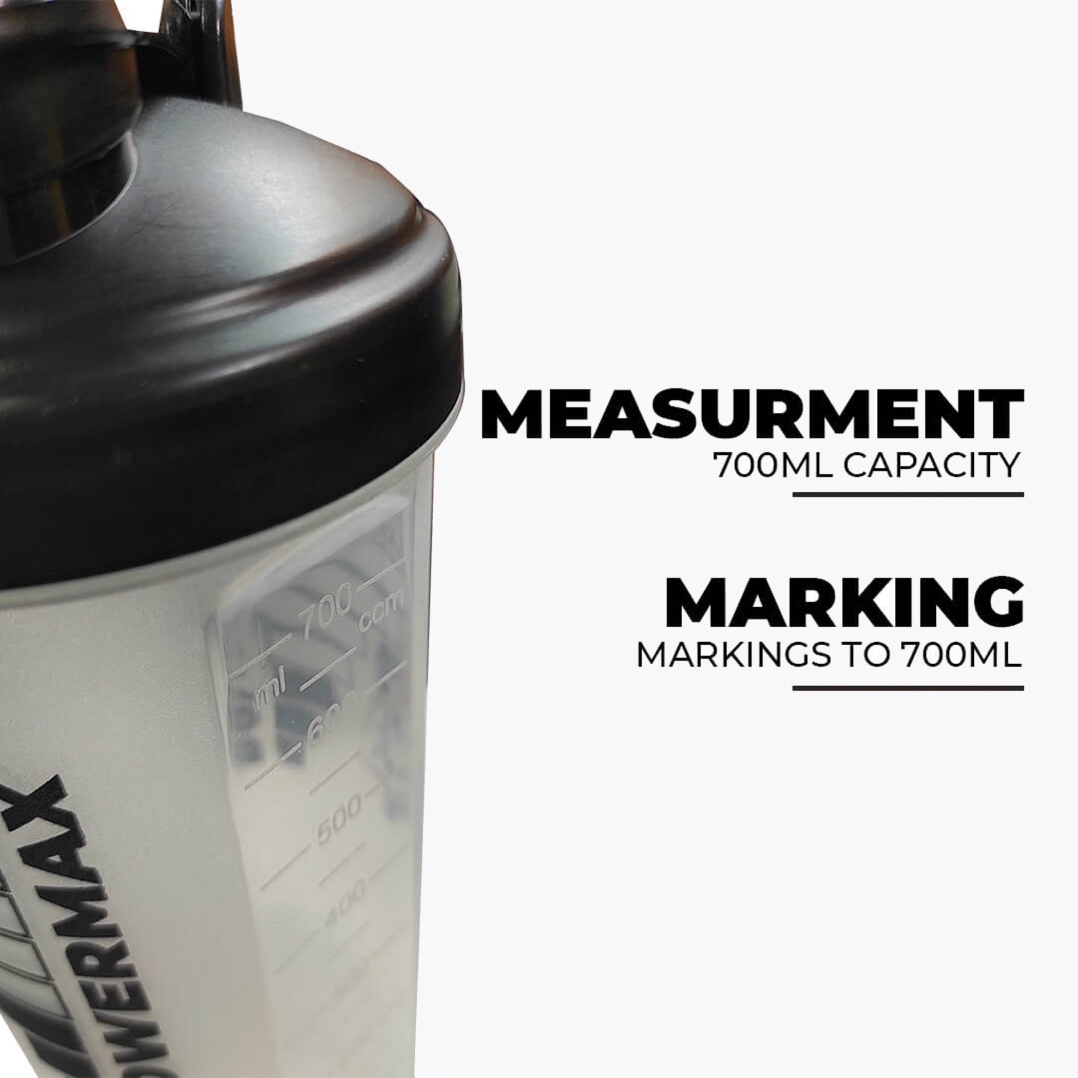 PowerMax Fitness Protein Shaker Bottle - 700 ml-sports-gear-gym-image-4