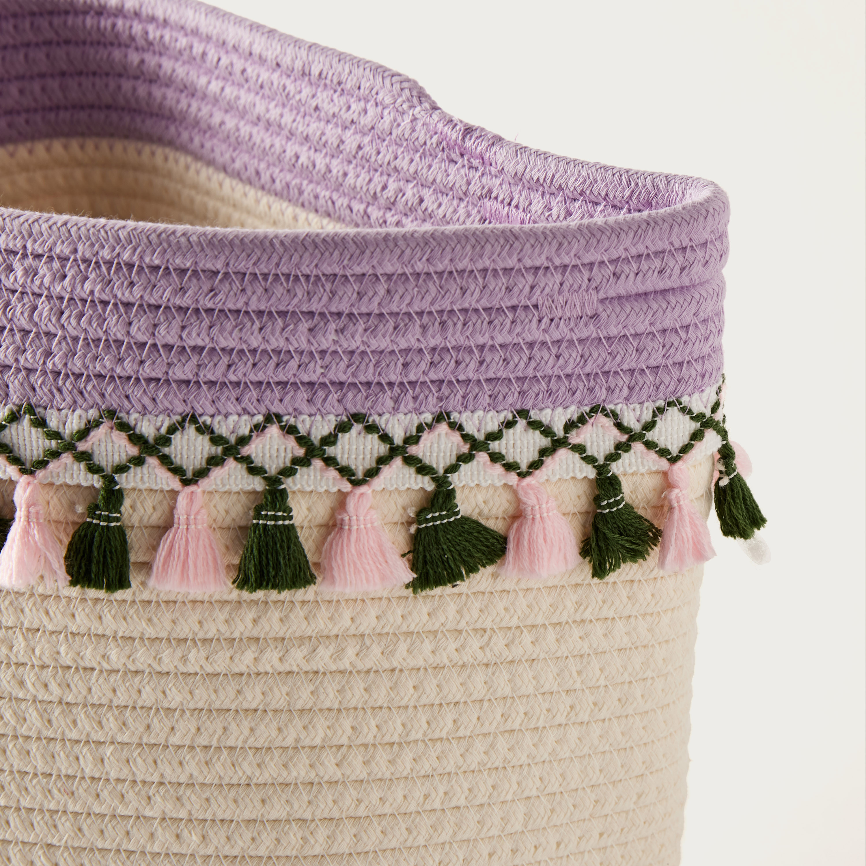 Findz Tassel Accented Storage Basket - 30x35 cms-household-decor-boxesandtrays-image-2