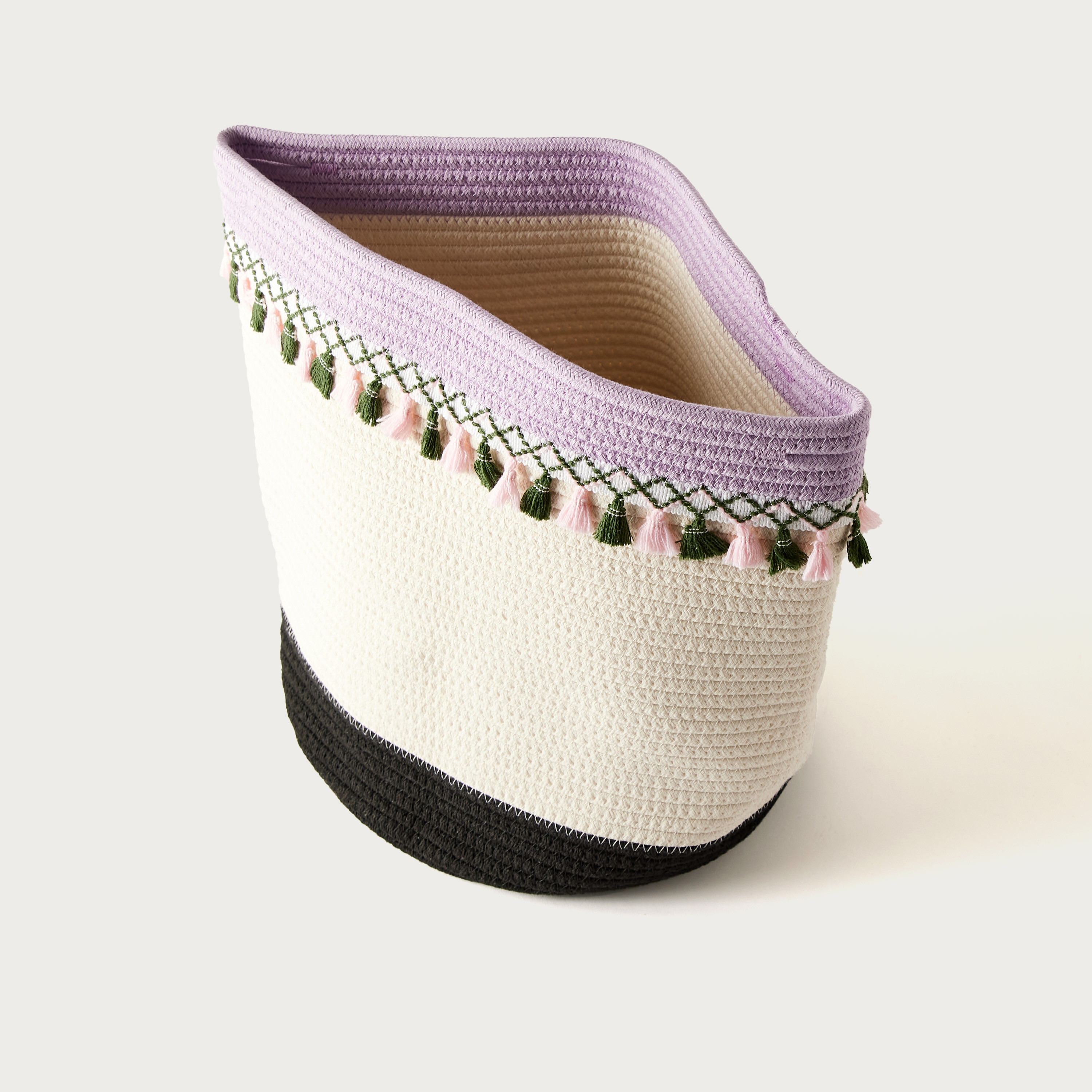 Findz Tassel Accented Storage Basket - 30x35 cms-household-decor-boxesandtrays-image-3