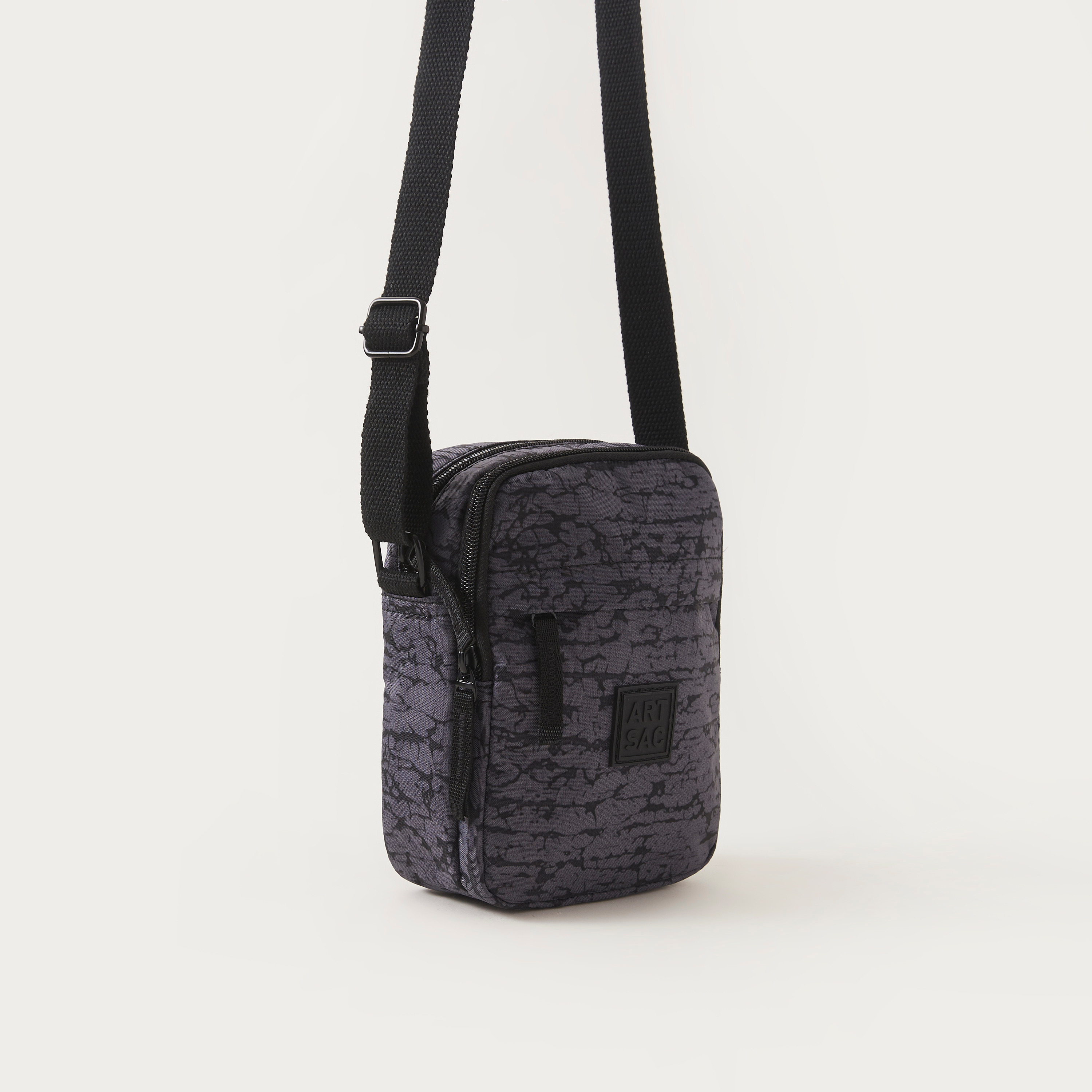 Art Sac Printed Crossbody Bag with Adjustable Strap and Zip Closure-women-bagsandwallets-handbags-image-3