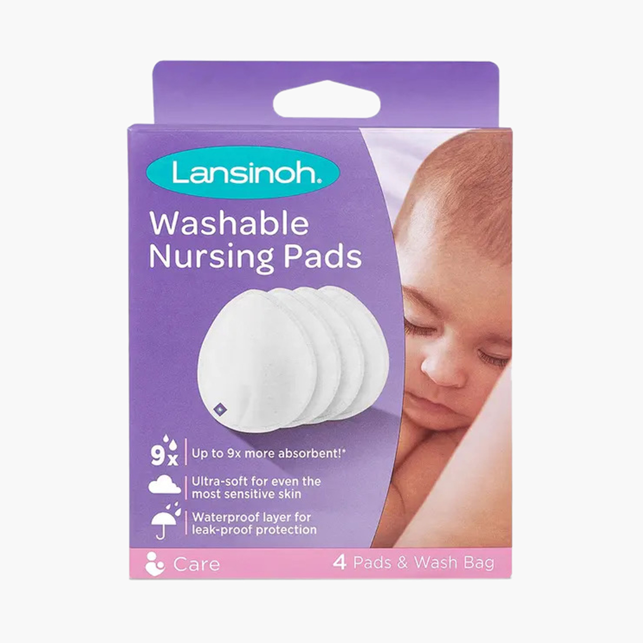 Lansinoh 4-Piece Washable Breast Pad with Bag-baby-feeding-breastfeedingandcare-image-3