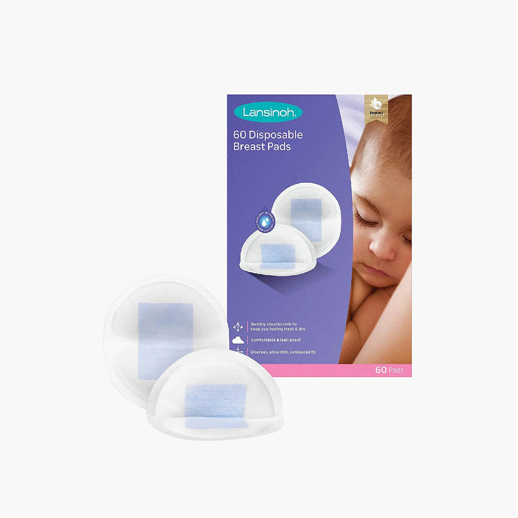 Lansinoh 60-Piece Disposable Breast Pad Set-baby-feeding-breastfeedingandcare-image-1