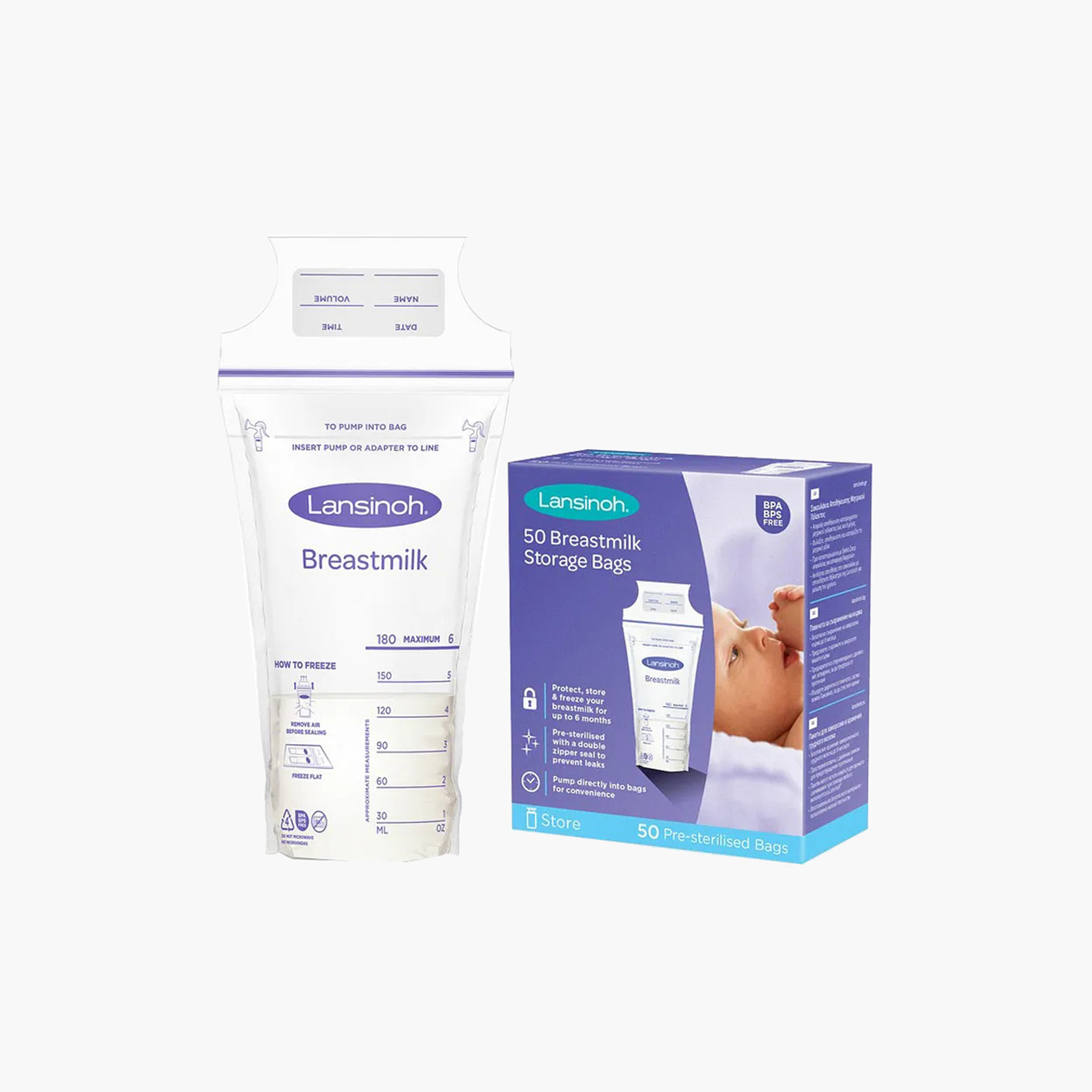 Lansinoh 50-Piece Breastmilk Storage Bag Set-baby-feeding-breastfeedingandcare-image-1