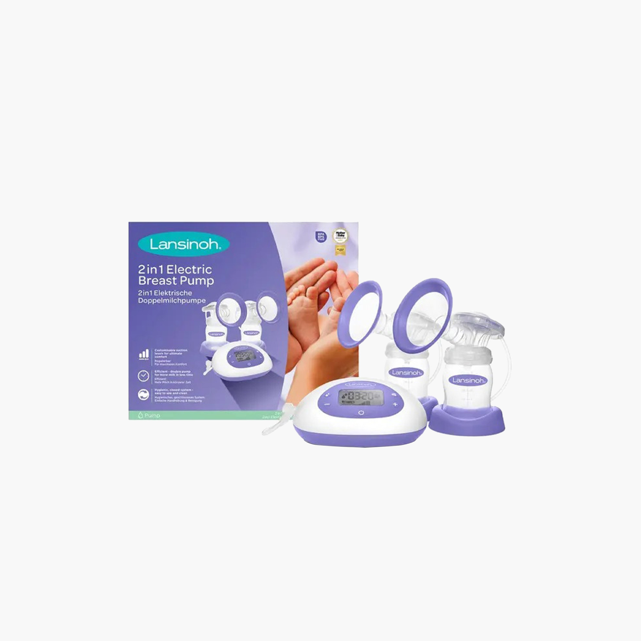 Lansinoh 2-in-1 Double Electric Breast Pump-baby-feeding-breastfeedingandcare-image-1