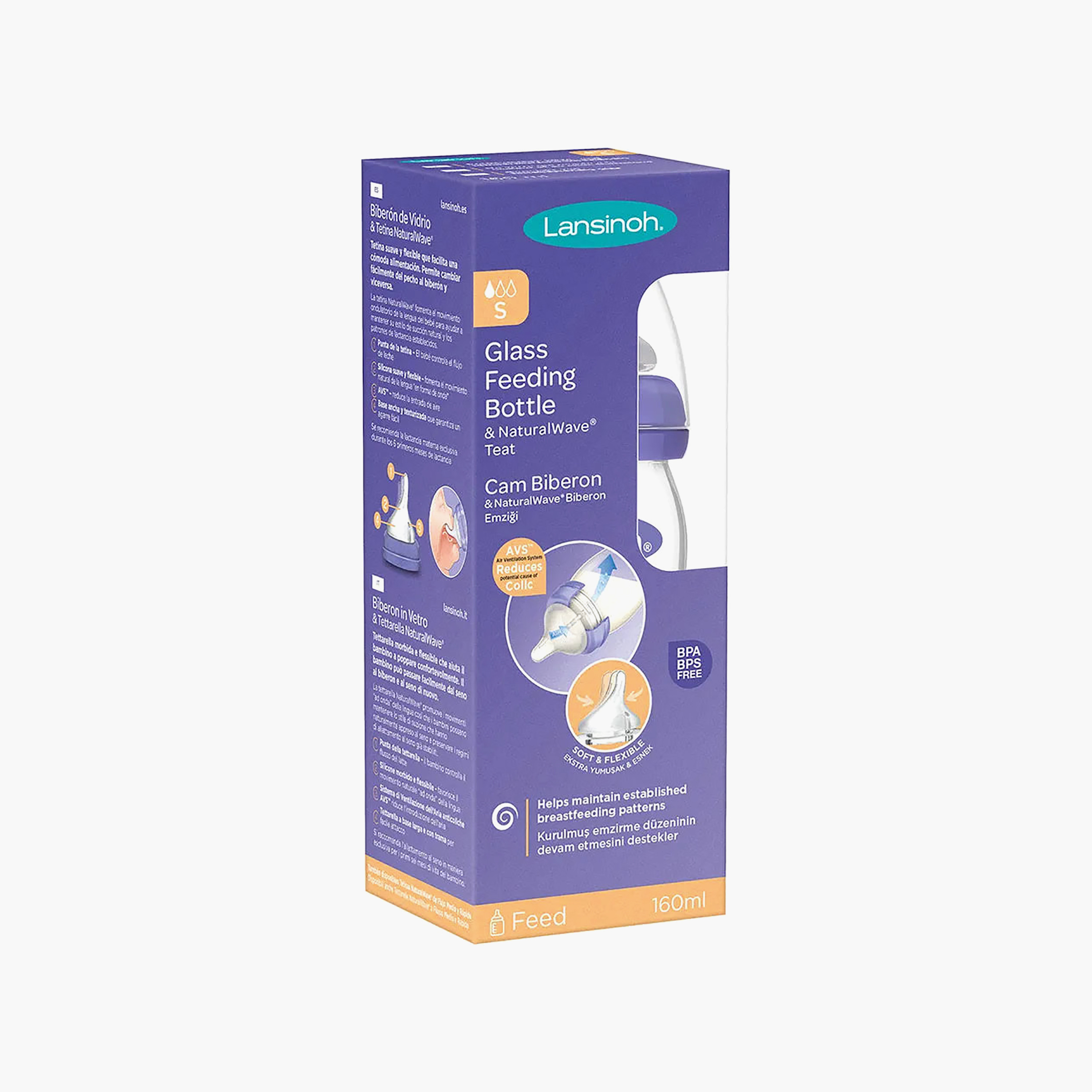 Lansinoh Feeding Bottle with Natural Wave Teat, 160 ml-baby-feeding-feedingbottles-bottlesandteats-image-4
