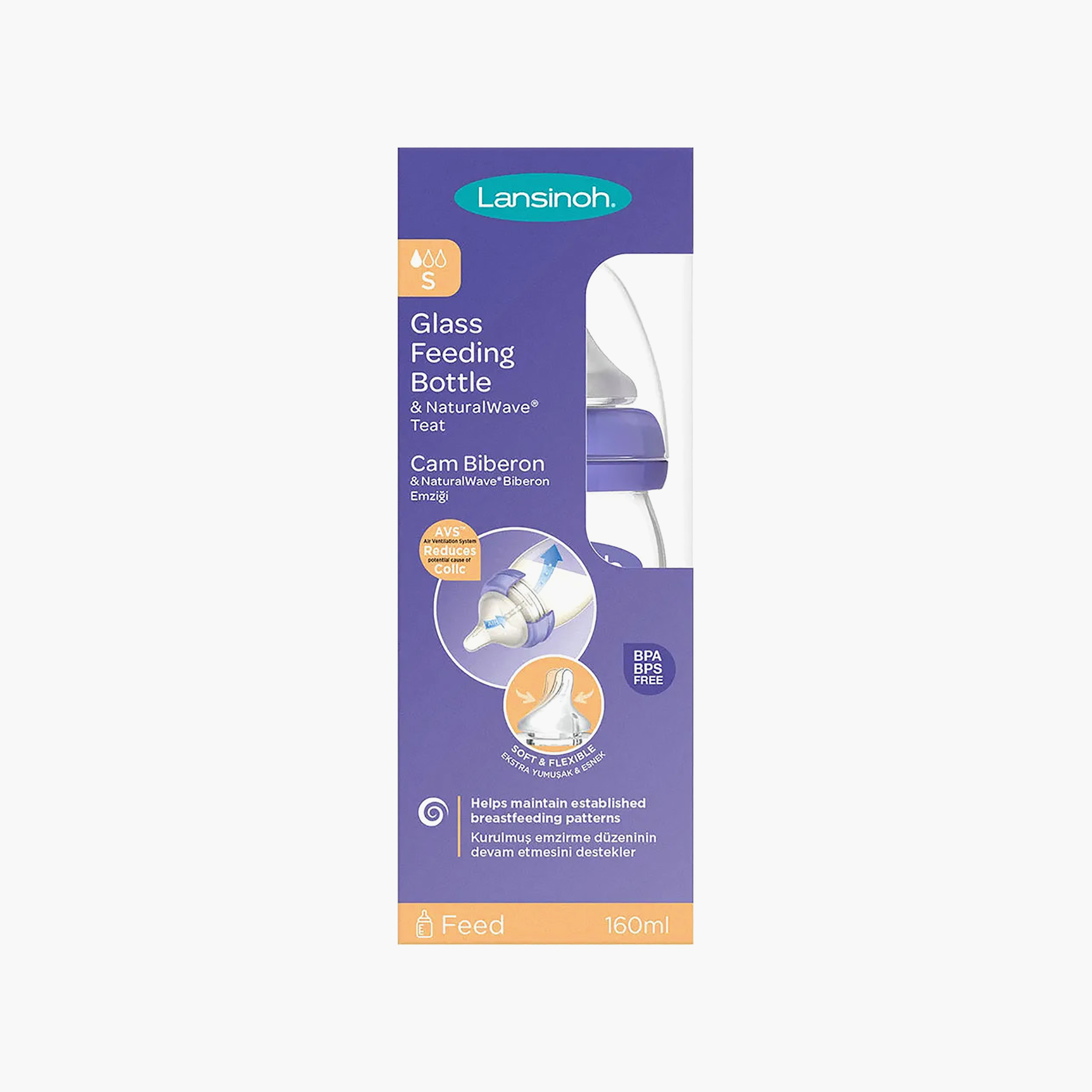 Lansinoh Feeding Bottle with Natural Wave Teat, 160 ml-baby-feeding-feedingbottles-bottlesandteats-image-5