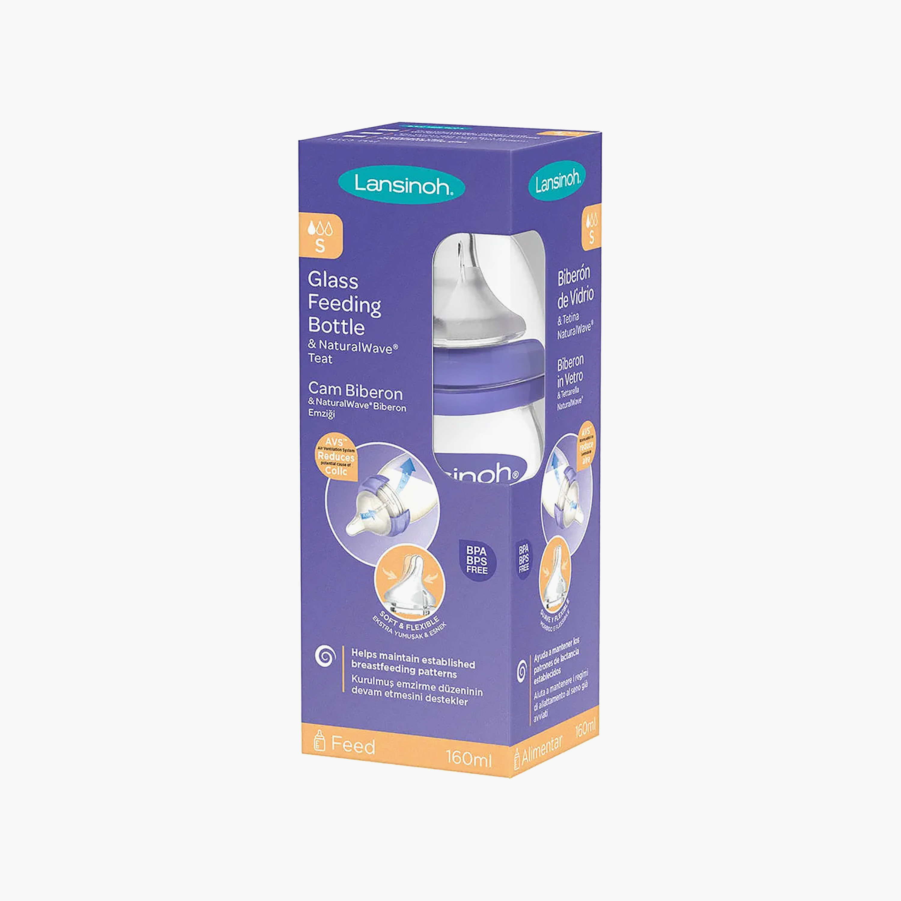 Lansinoh Feeding Bottle with Natural Wave Teat, 160 ml-baby-feeding-feedingbottles-bottlesandteats-image-6
