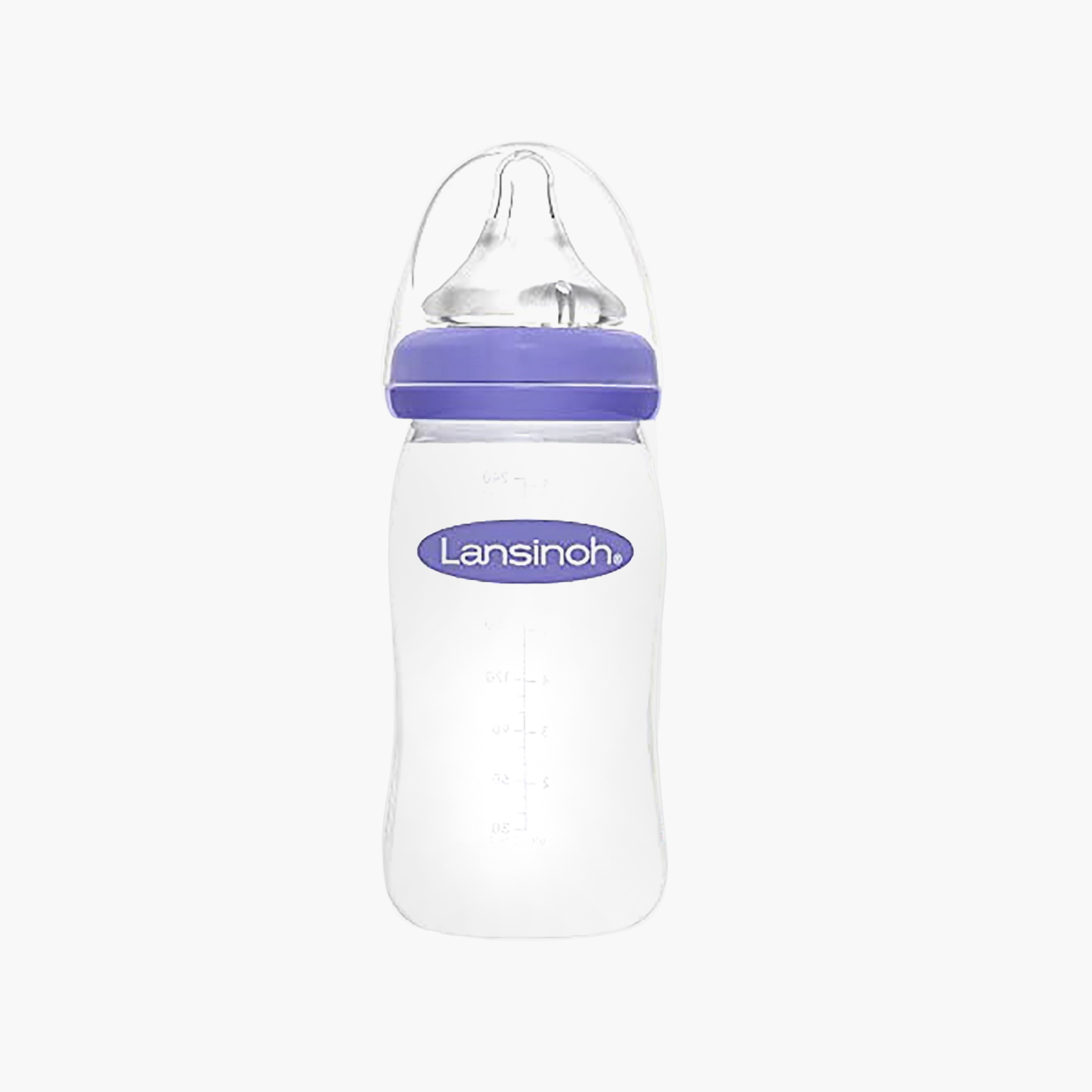 Lansinoh Feeding Bottle with Natural Wave Nipple, 240 ml-baby-feeding-feedingbottles-bottlesandteats-image-1