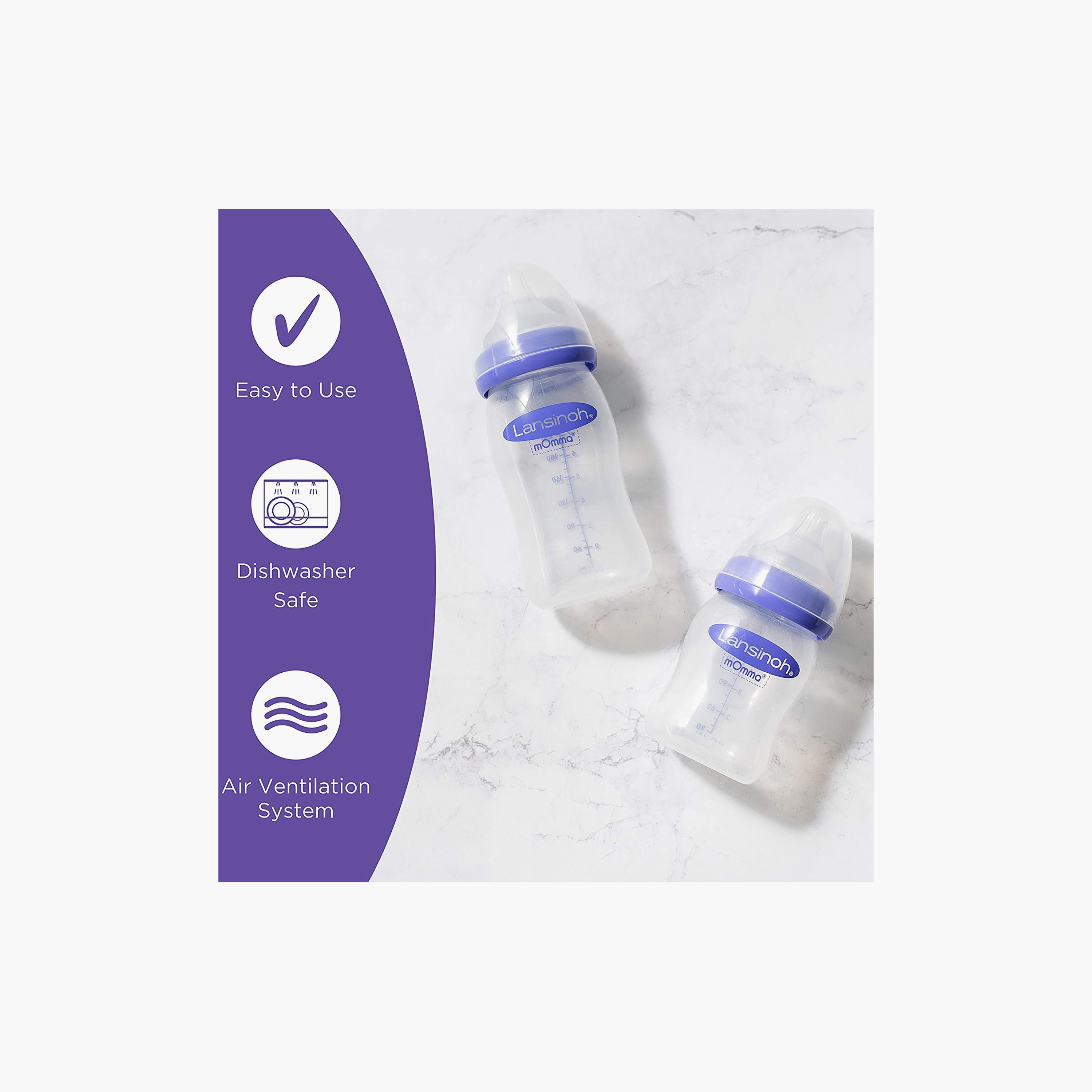 Lansinoh Feeding Bottle with Natural Wave Nipple, 240 ml-baby-feeding-feedingbottles-bottlesandteats-image-4