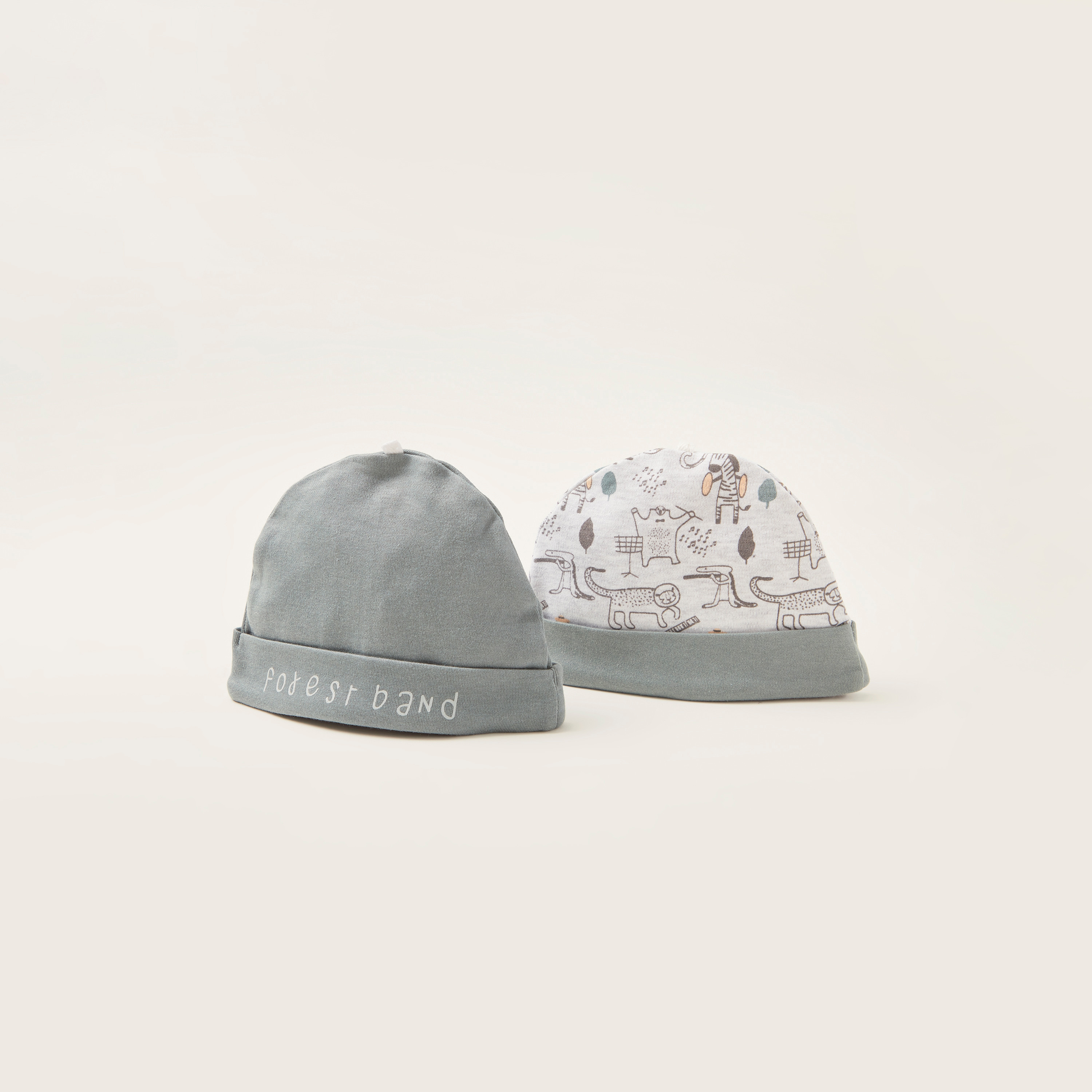 Juniors Printed Cap - Set of 2-baby-boys-accessories-caps-image-5