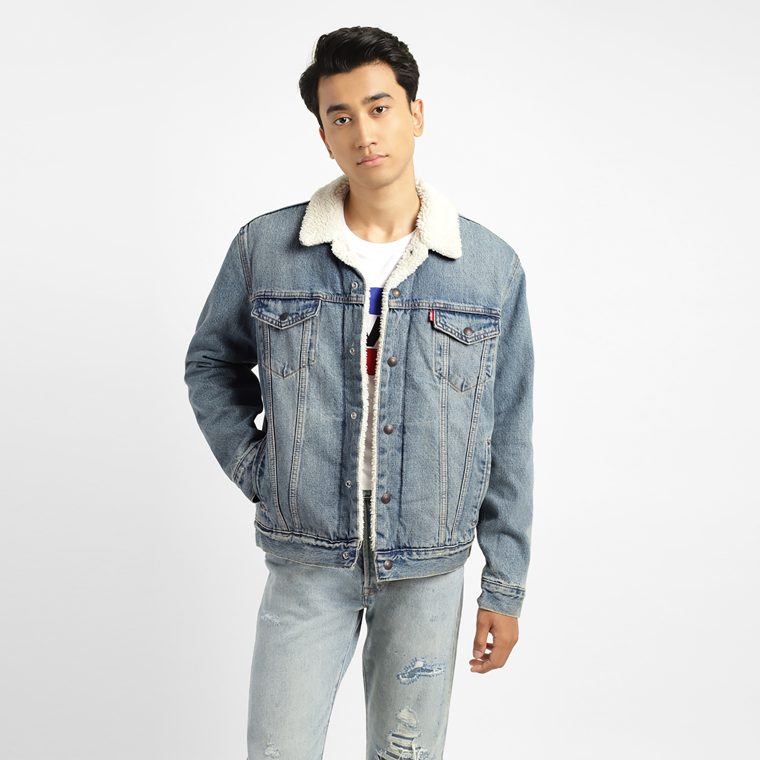 Levi's Plain Collared Long Sleeves Men's Jacket-men-clothing-jacketsandblazers-jackets-image-4