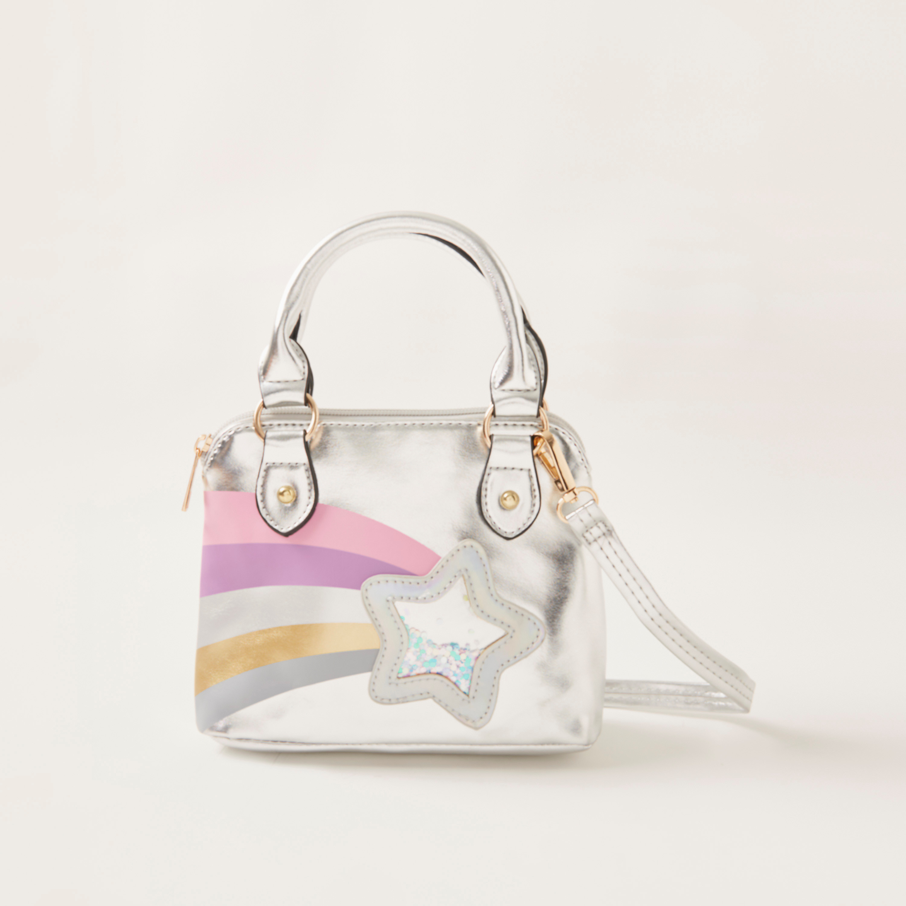 Charmz Star Applique Detail Crossbody Bag with Zip Closure-girls-accessories-bags-image-1