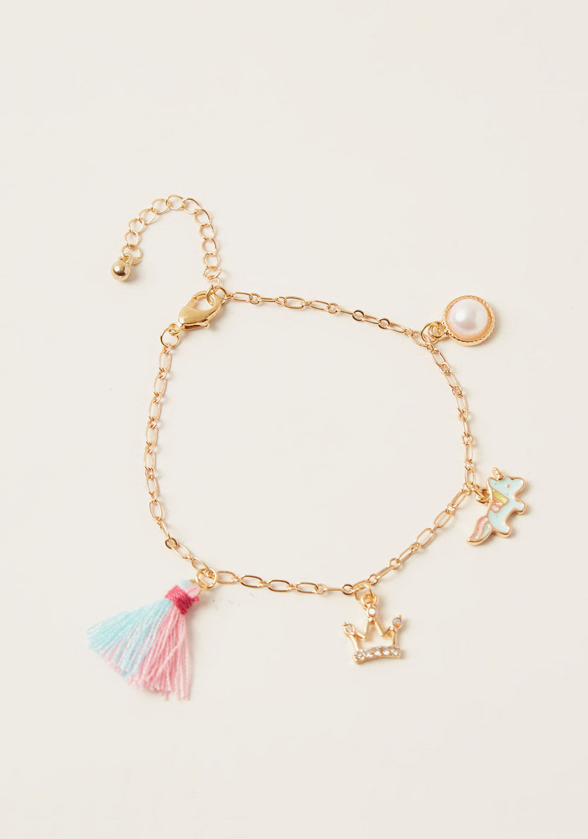 Charmz Frill Detail Anklet with Lobster Clasp Closure-Jewellery-image-0