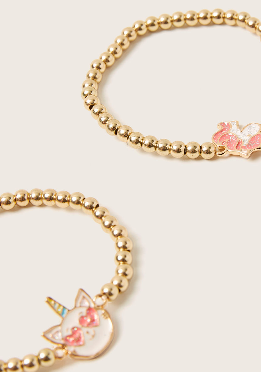 Charmz Applique Detail Bracelet Set - 2-Piece-Jewellery-image-2
