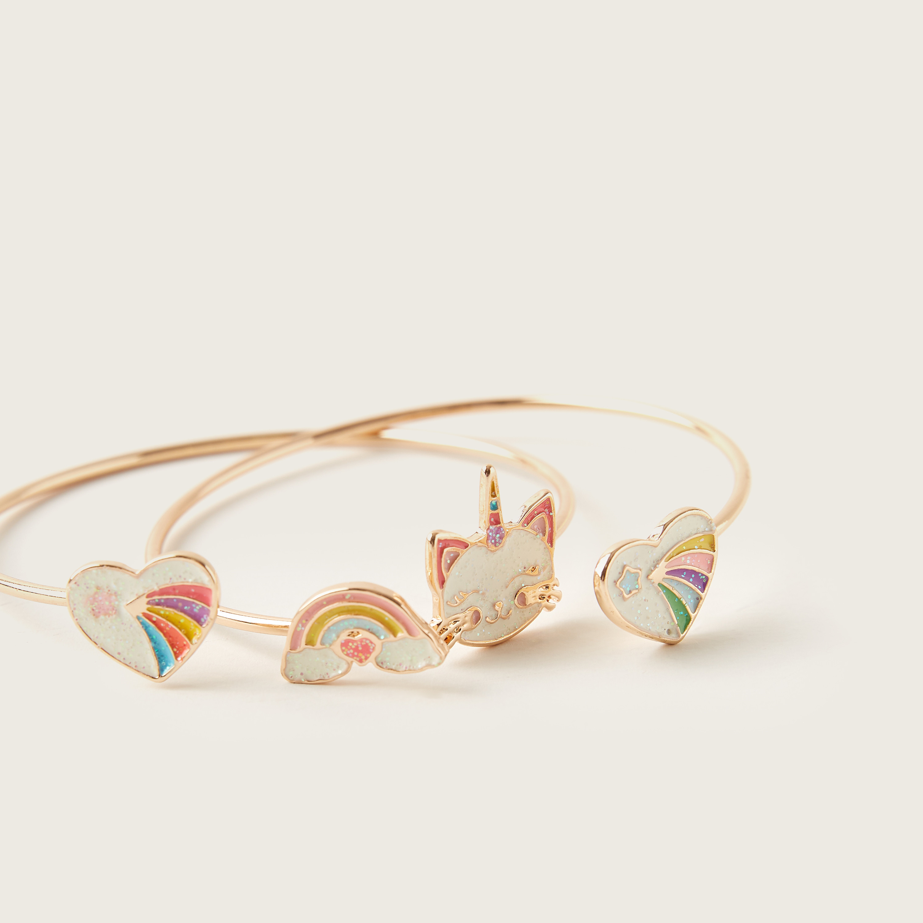 أساور مطاطية من تشارمز - طقم من قطعتين-girls-accessories-jewellery-image-4