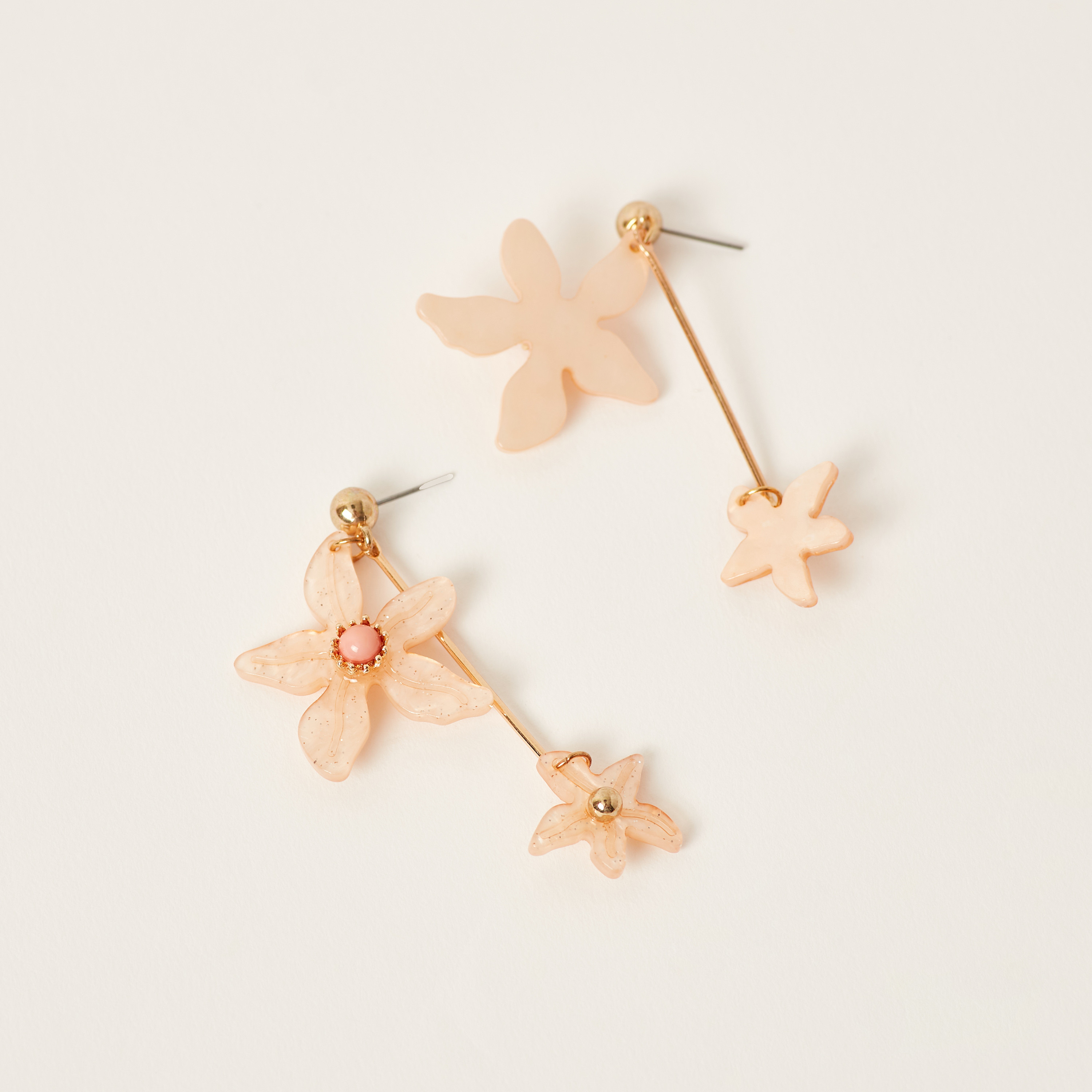 Charmz Floral Applique Earring with Pushback Closure-girls-accessories-jewellery-image-2