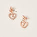 Charmz Embellished Heart Shaped Earrings with Pushback Closure-Jewellery-thumbnail-1