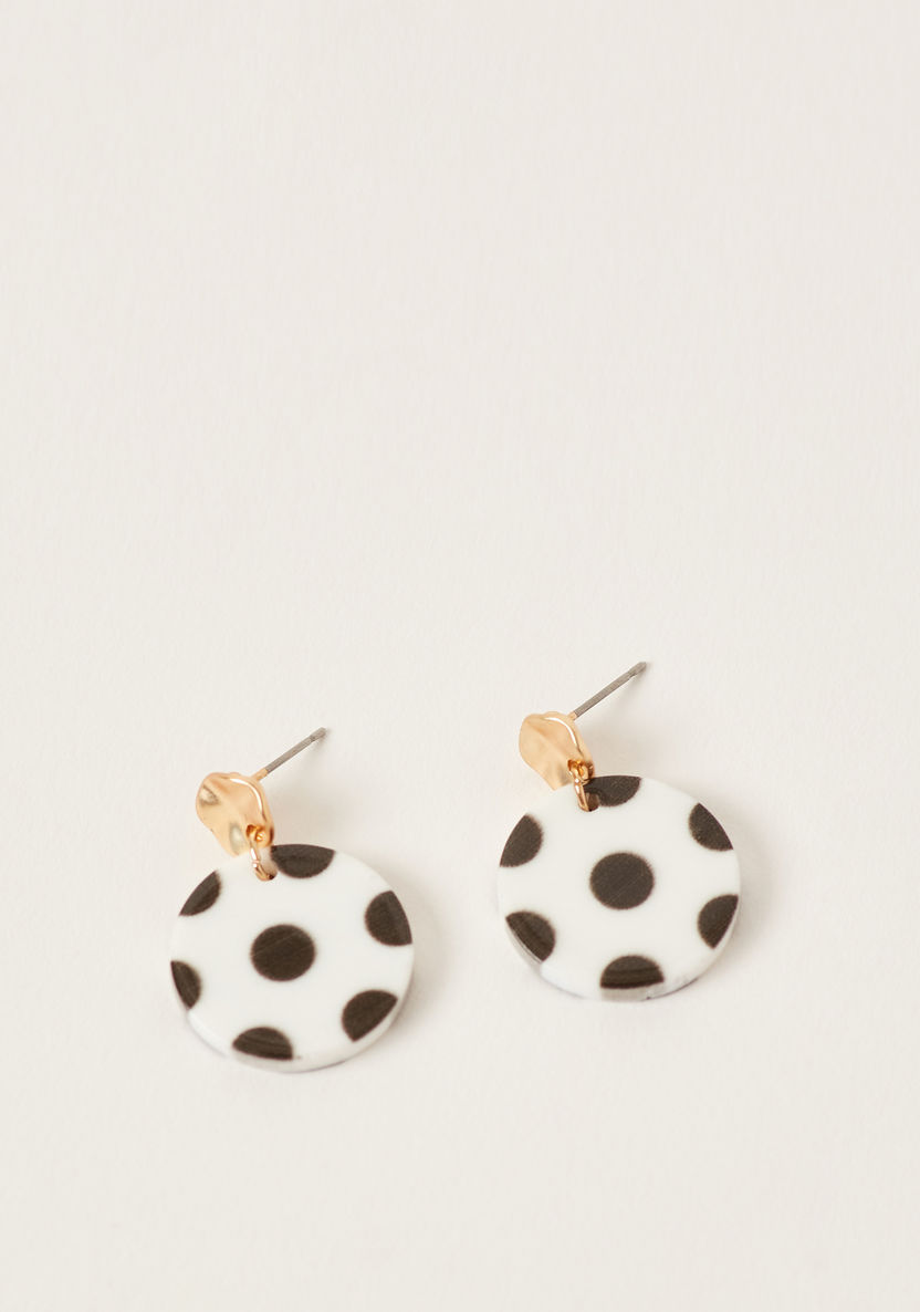 Charmz Polka Dot Earring with Pushback Closure-Jewellery-image-0