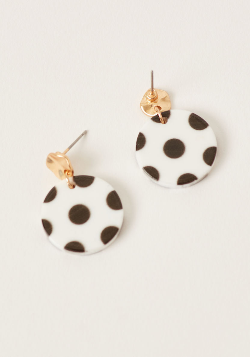 Charmz Polka Dot Earring with Pushback Closure-Jewellery-image-1