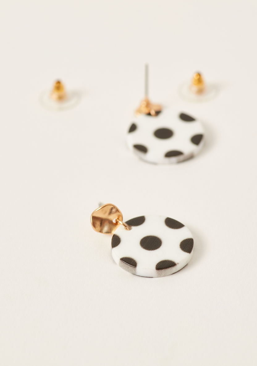 Charmz Polka Dot Earring with Pushback Closure-Jewellery-image-2