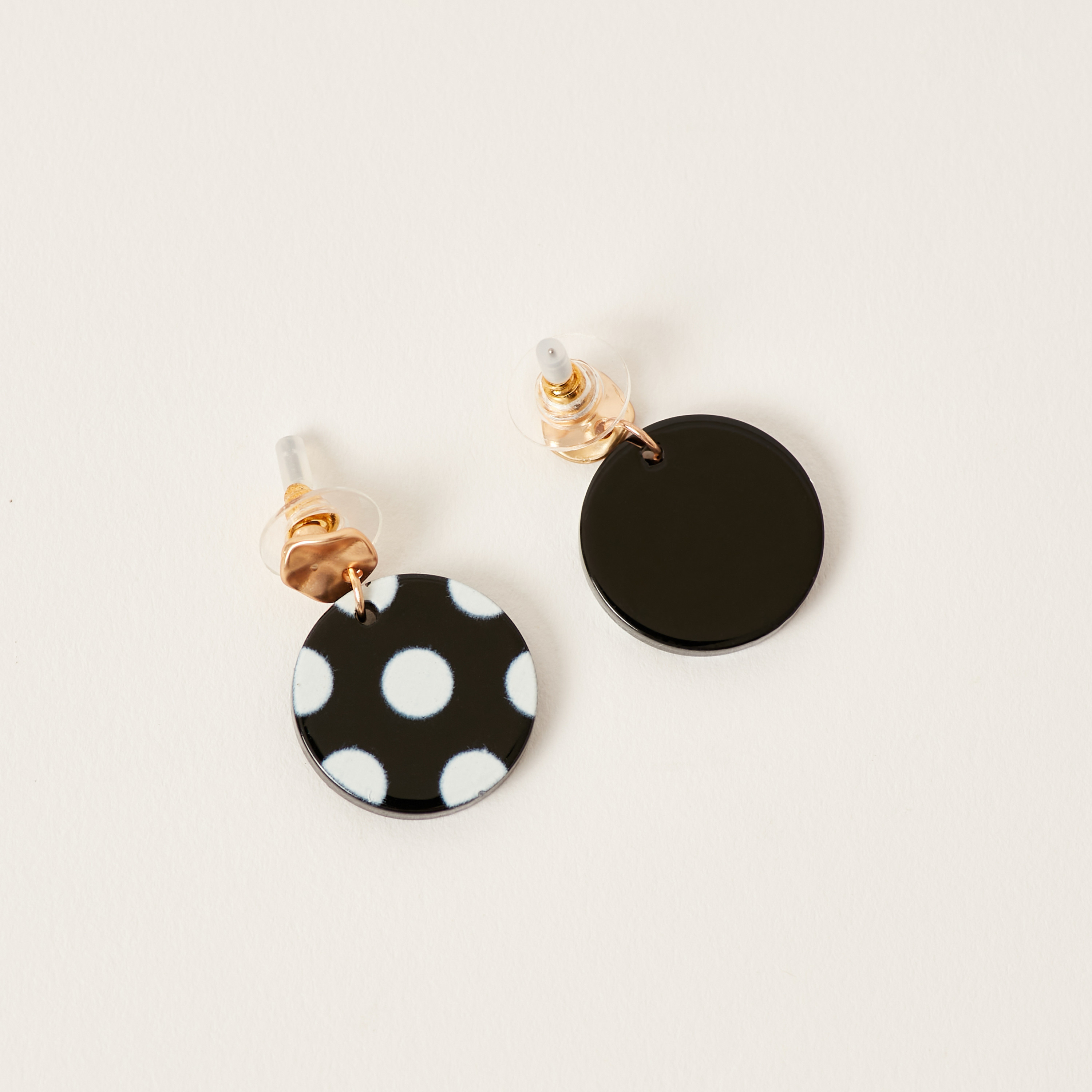 Charmz Polka Dots Printed Earrings with Pushback Closure-girls-accessories-jewellery-image-2