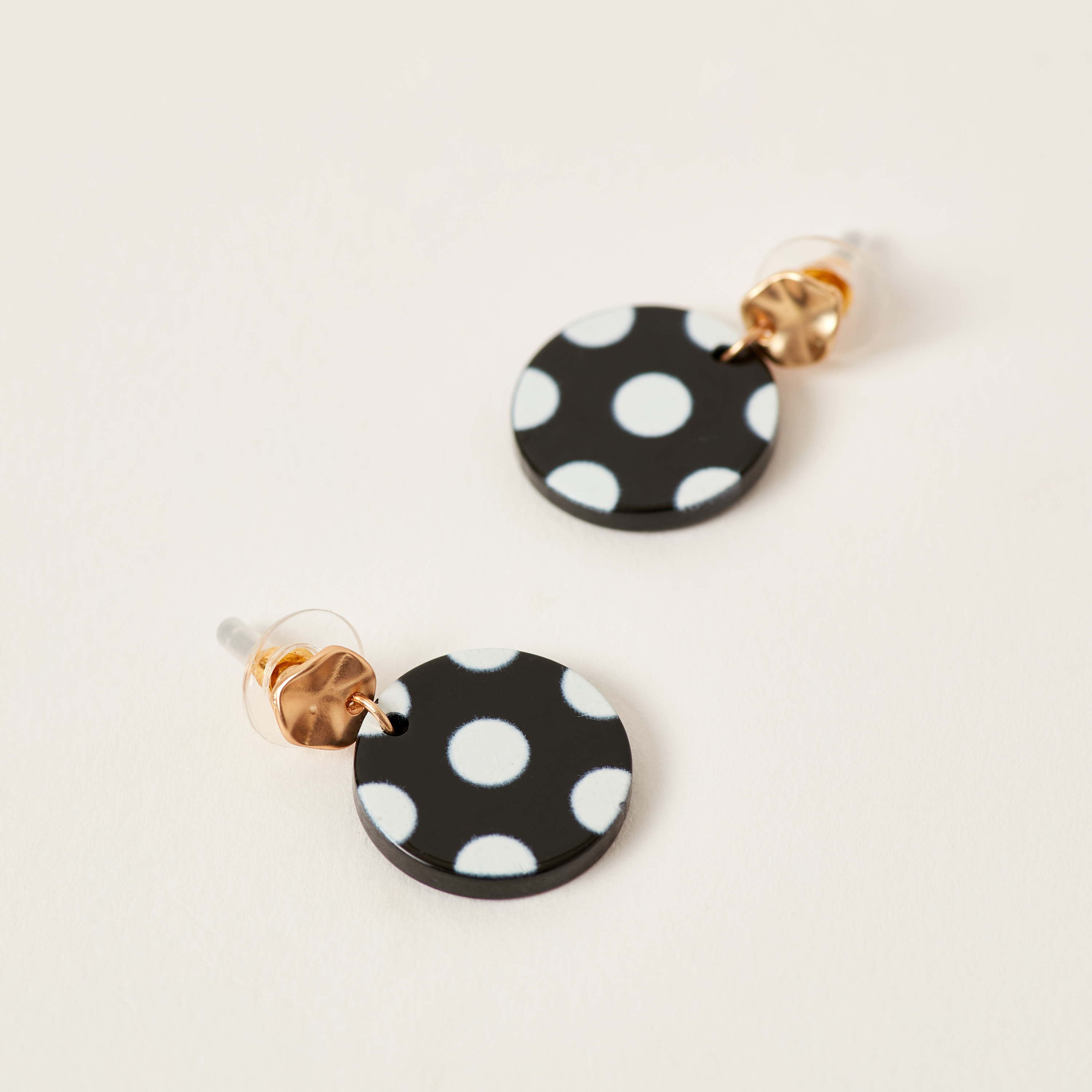 Charmz Polka Dots Printed Earrings with Pushback Closure-girls-accessories-jewellery-image-3