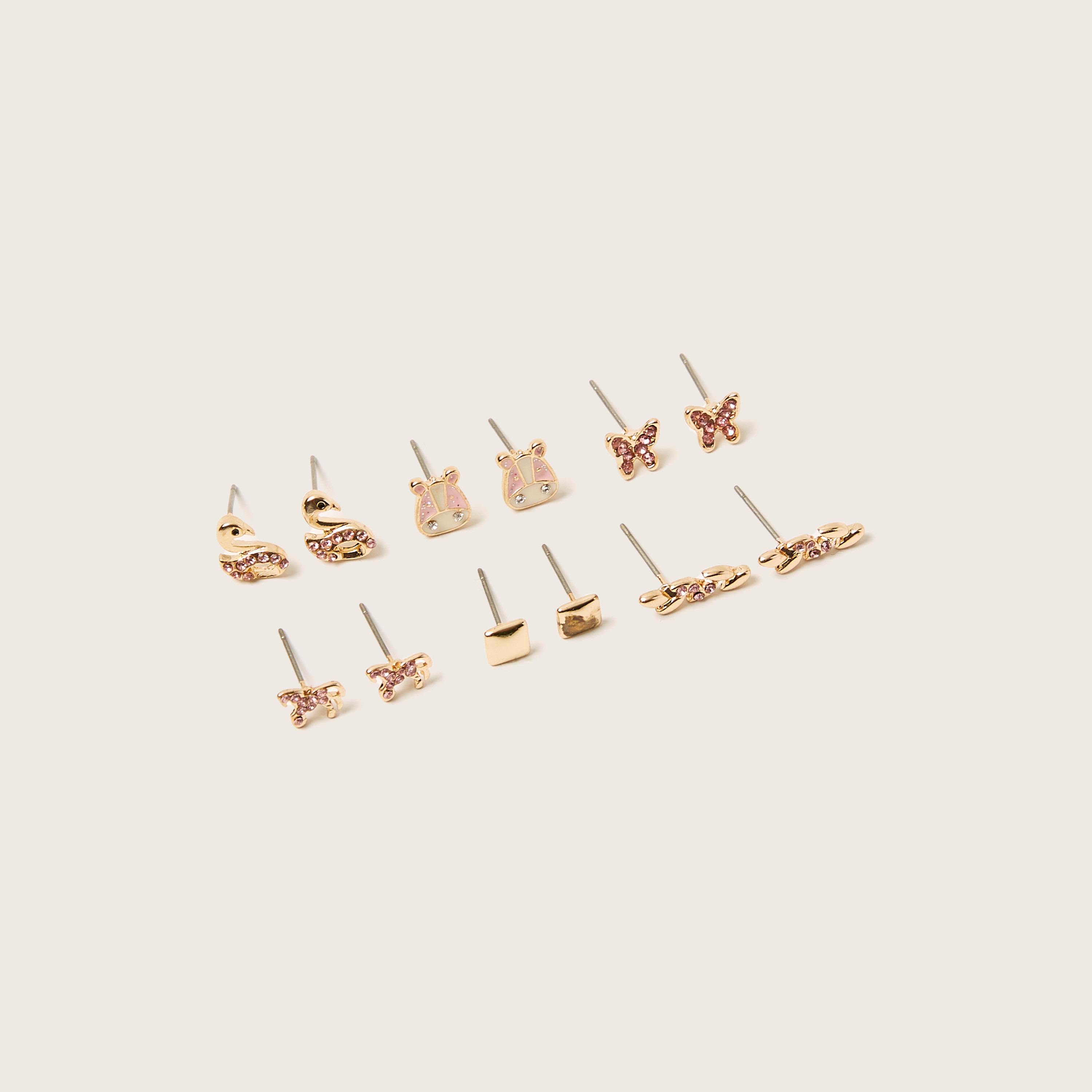Charmz Metallic Earrings - Set of 6-girls-accessories-jewellery-image-1