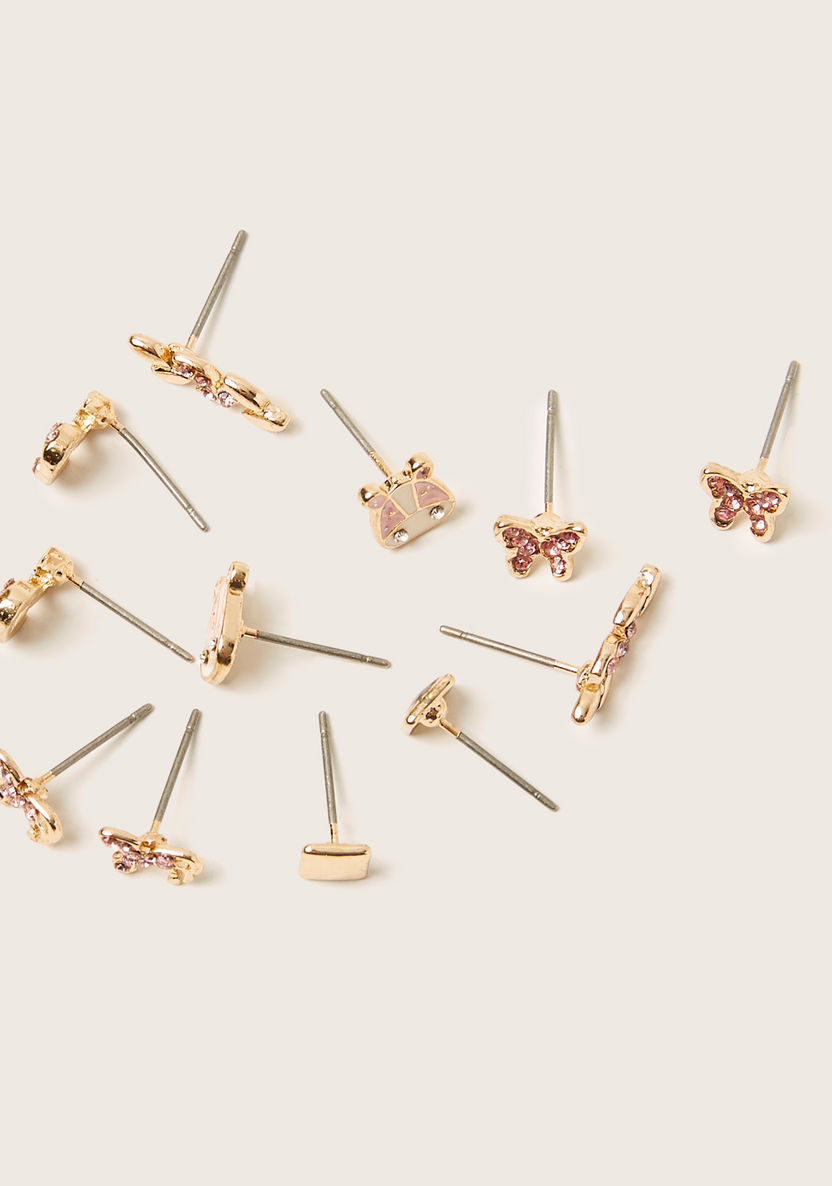 Charmz Metallic Earrings - Set of 6-Jewellery-image-2
