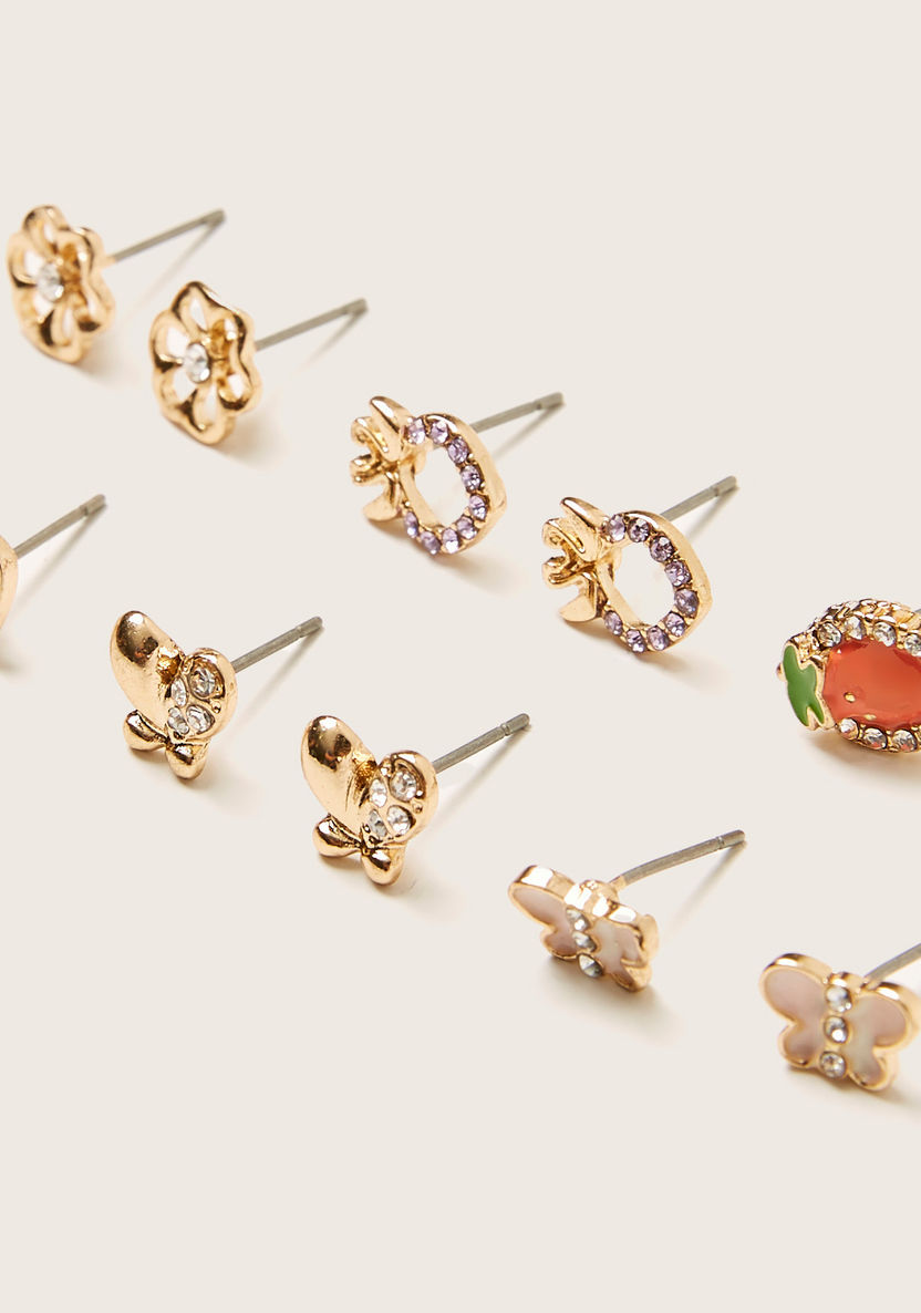 Charmz Applique Detail Earrings - Set of 6-Jewellery-image-1
