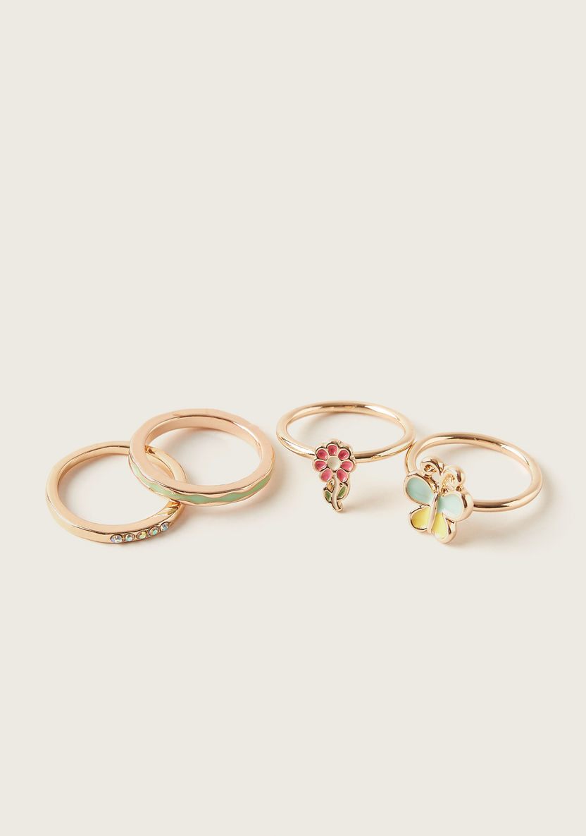 Charmz Assorted Ring - Set of 4-Jewellery-image-3