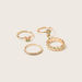 Charmz Studded Detail Finger Ring - Set of 4-Jewellery-thumbnail-1
