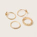 Charmz Studded Detail Finger Ring - Set of 4-Jewellery-thumbnail-2