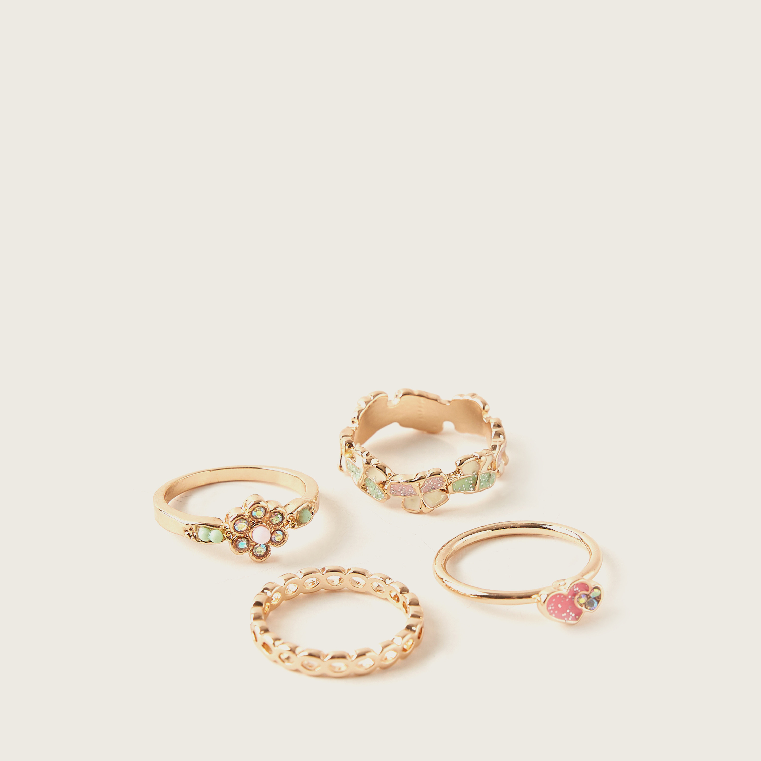 Charmz Embellished Ring - Set of 4-girls-accessories-jewellery-image-1