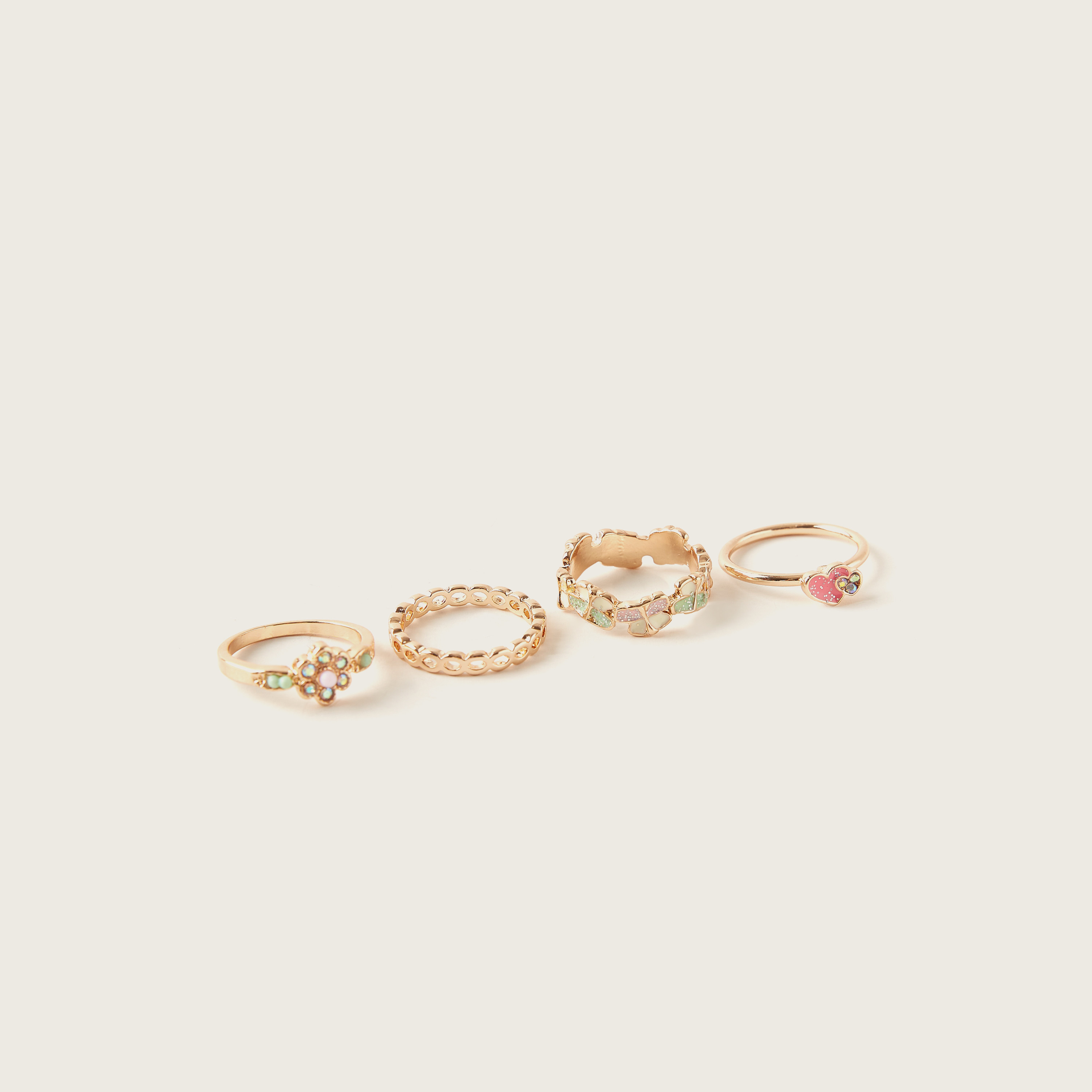 Charmz Embellished Ring - Set of 4-girls-accessories-jewellery-image-3
