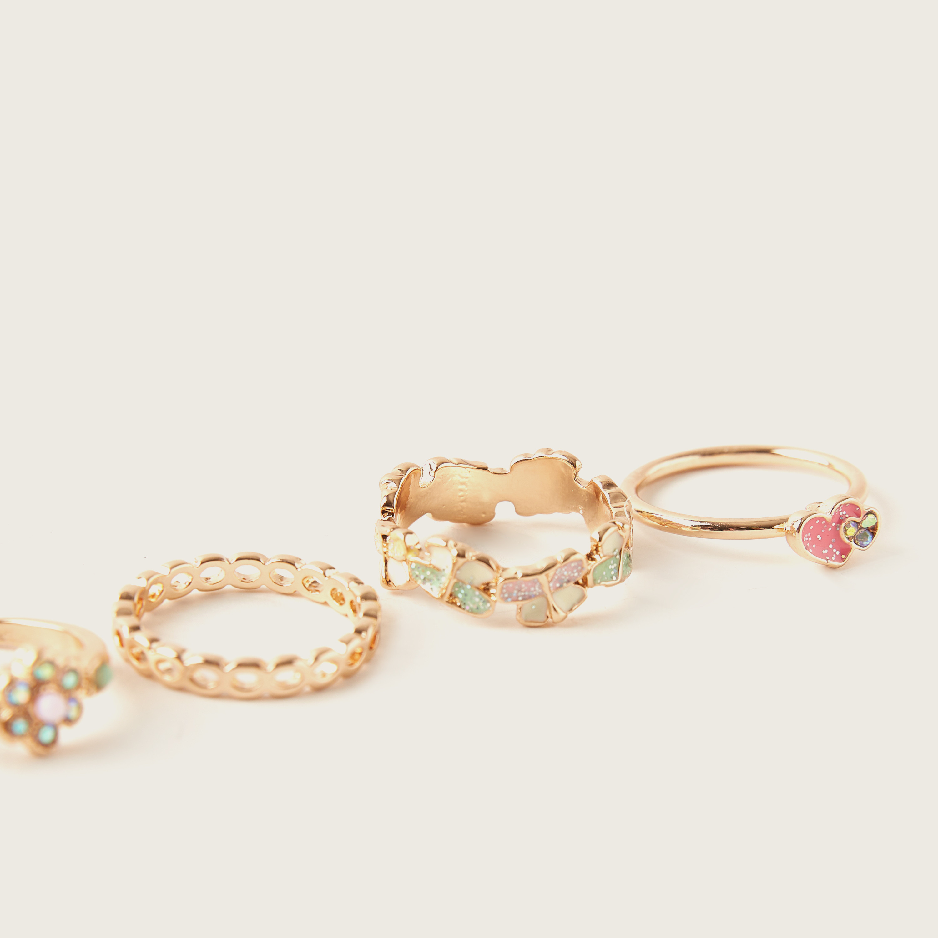 Charmz Embellished Ring - Set of 4-girls-accessories-jewellery-image-4