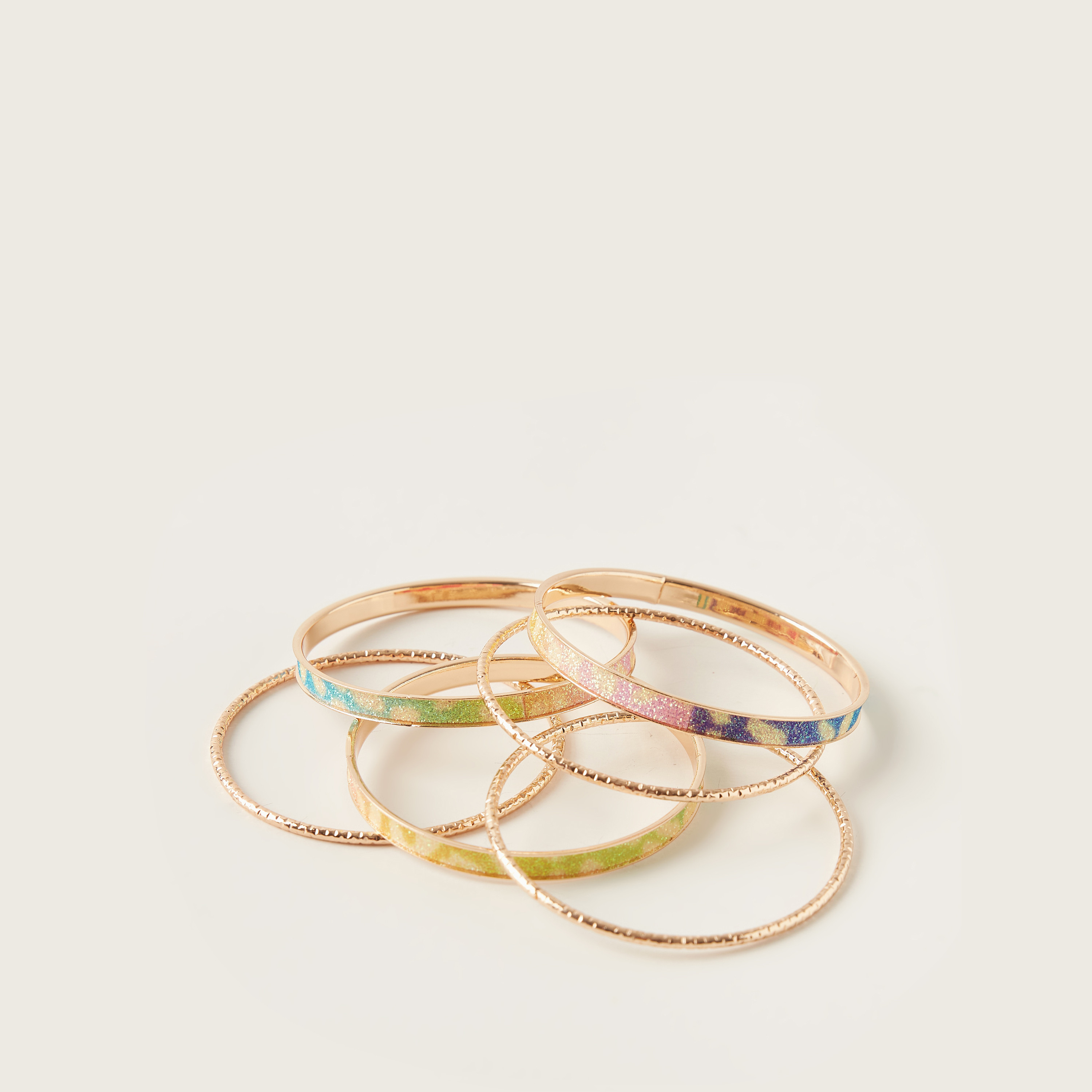Charmz Printed Bangle - Set of 6-girls-accessories-jewellery-image-3