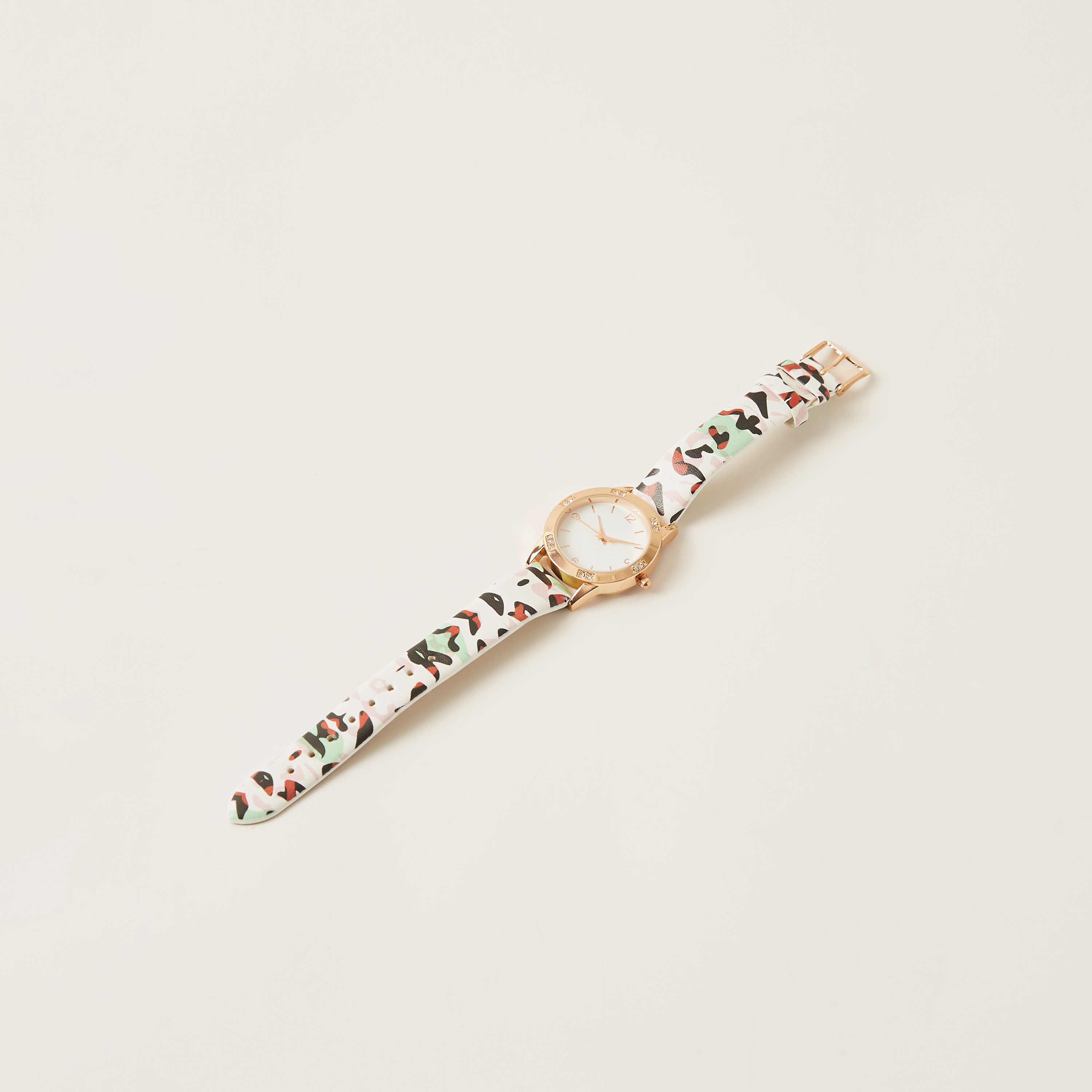 ساعة يد بقرص مستدير وتزيينات وطبعات من تشارمز-girls-accessories-watches-image-2