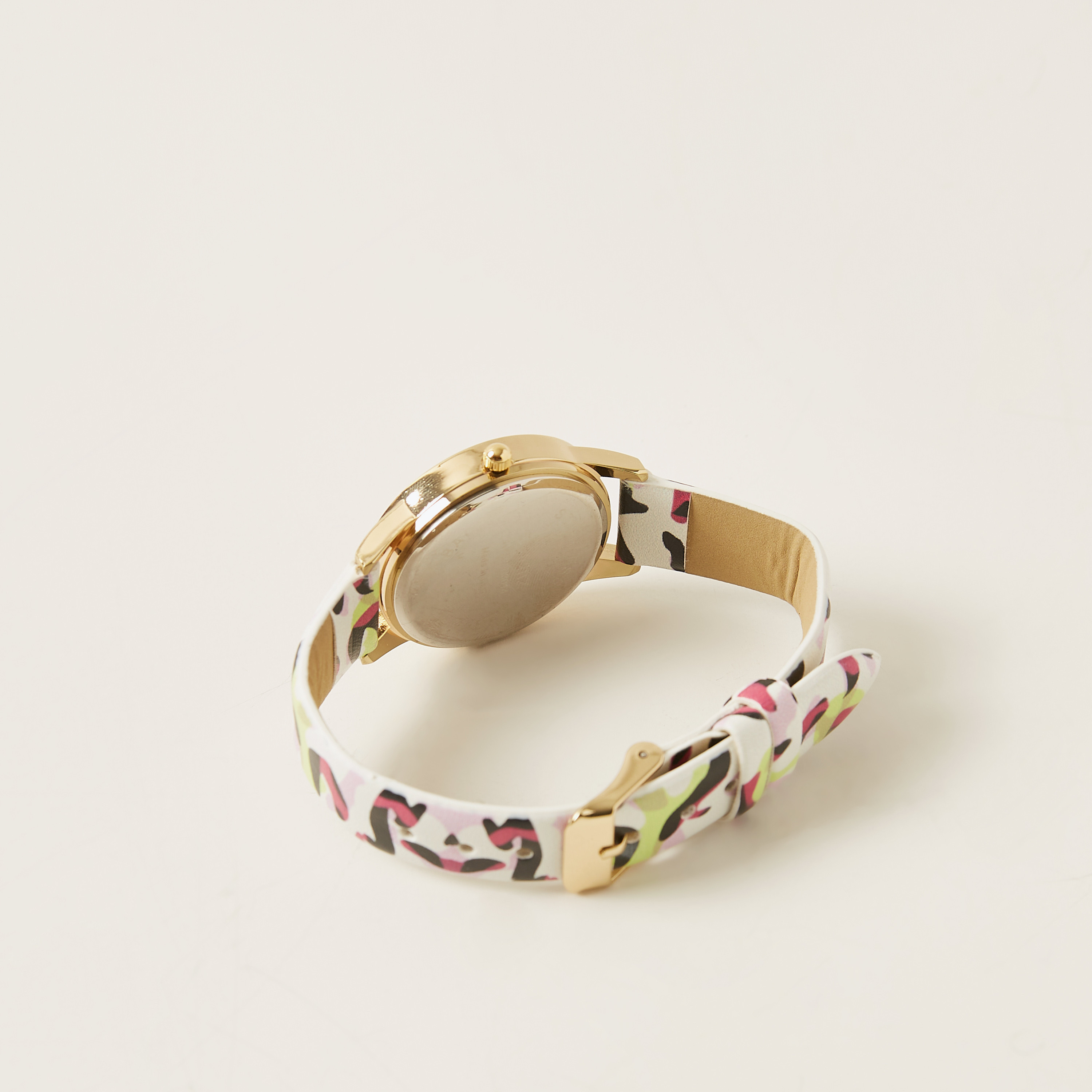 ساعة يد بقرص مستدير وتزيينات وطبعات من تشارمز-girls-accessories-watches-image-4