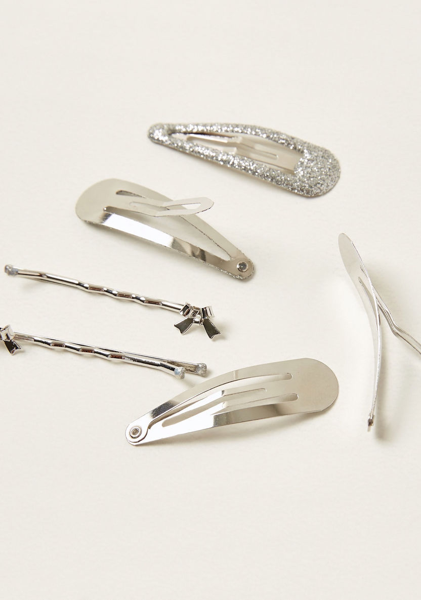 Charmz Metallic Detail 7-Piece Hair Accessory Set-Hair Accessories-image-2