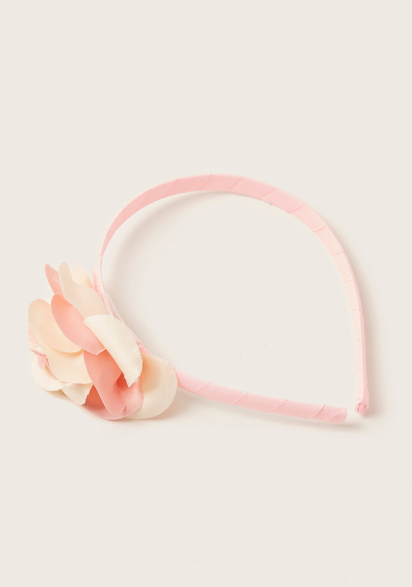 Charmz Textured Hairband with Flower Applique Detail-Hair Accessories-image-0