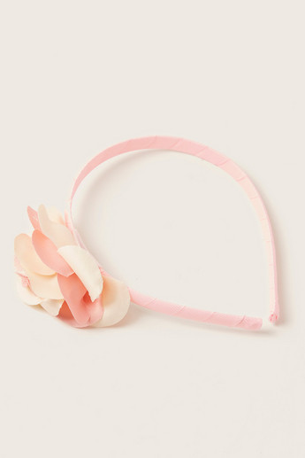 Charmz Textured Hairband with Flower Applique Detail