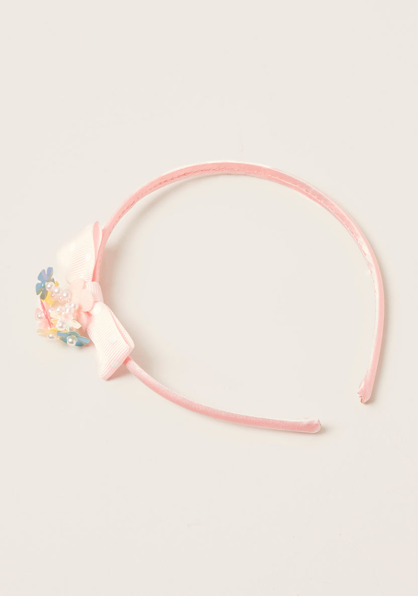 Charmz Solid Hairband with Bow Applique Detail-Hair Accessories-image-0