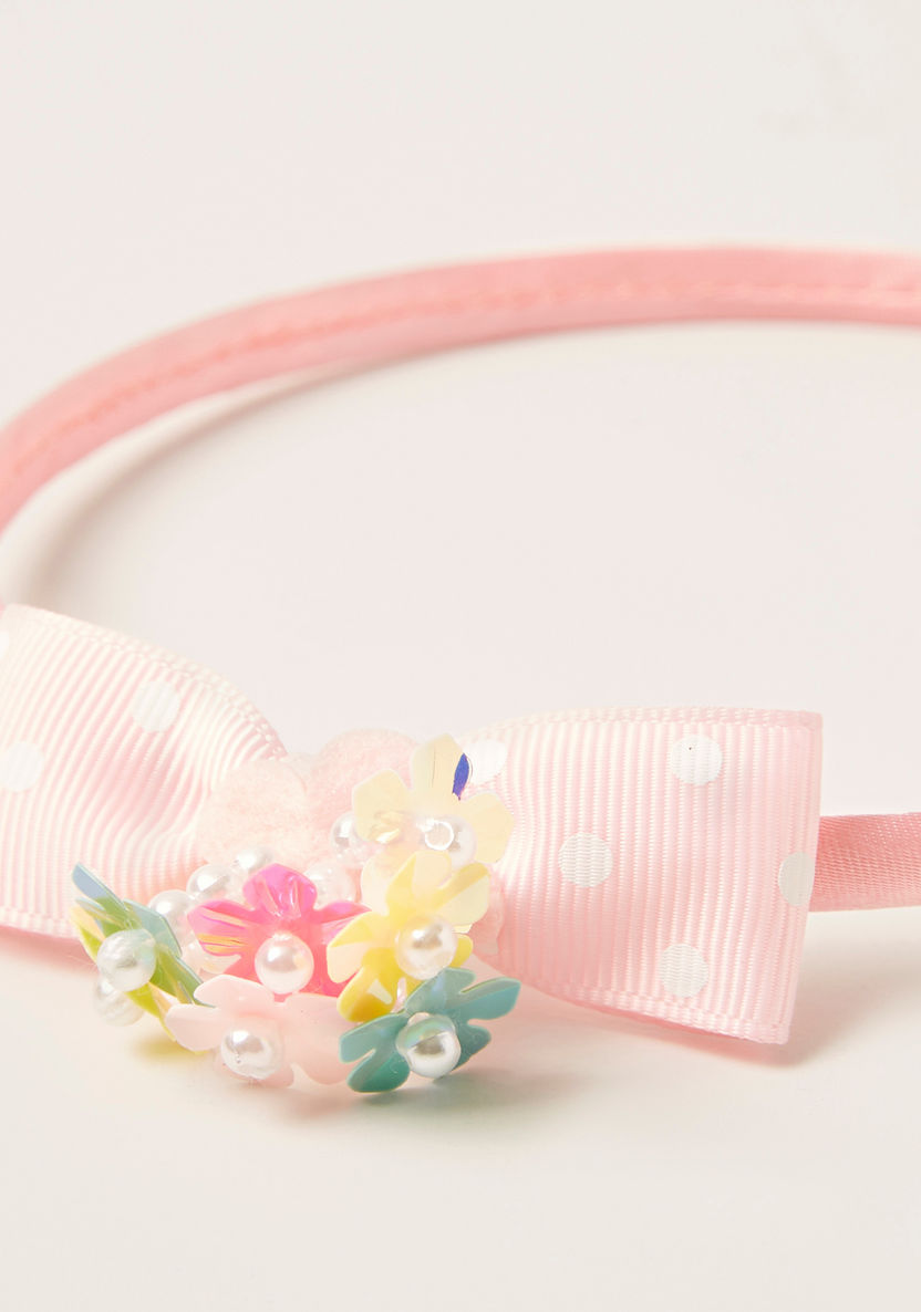 Charmz Solid Hairband with Bow Applique Detail-Hair Accessories-image-1