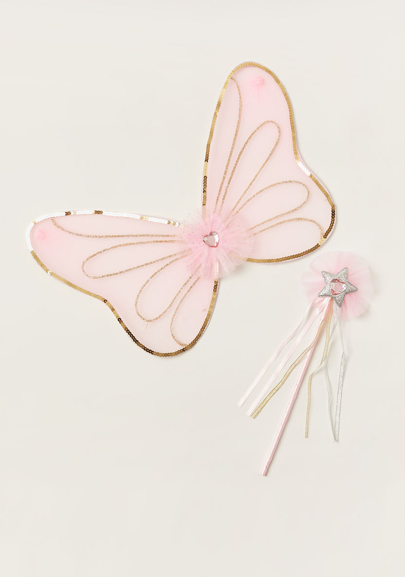 Charmz Butterfly Glitter Detail Wings with Star-Shaped Wand-Girls-image-0