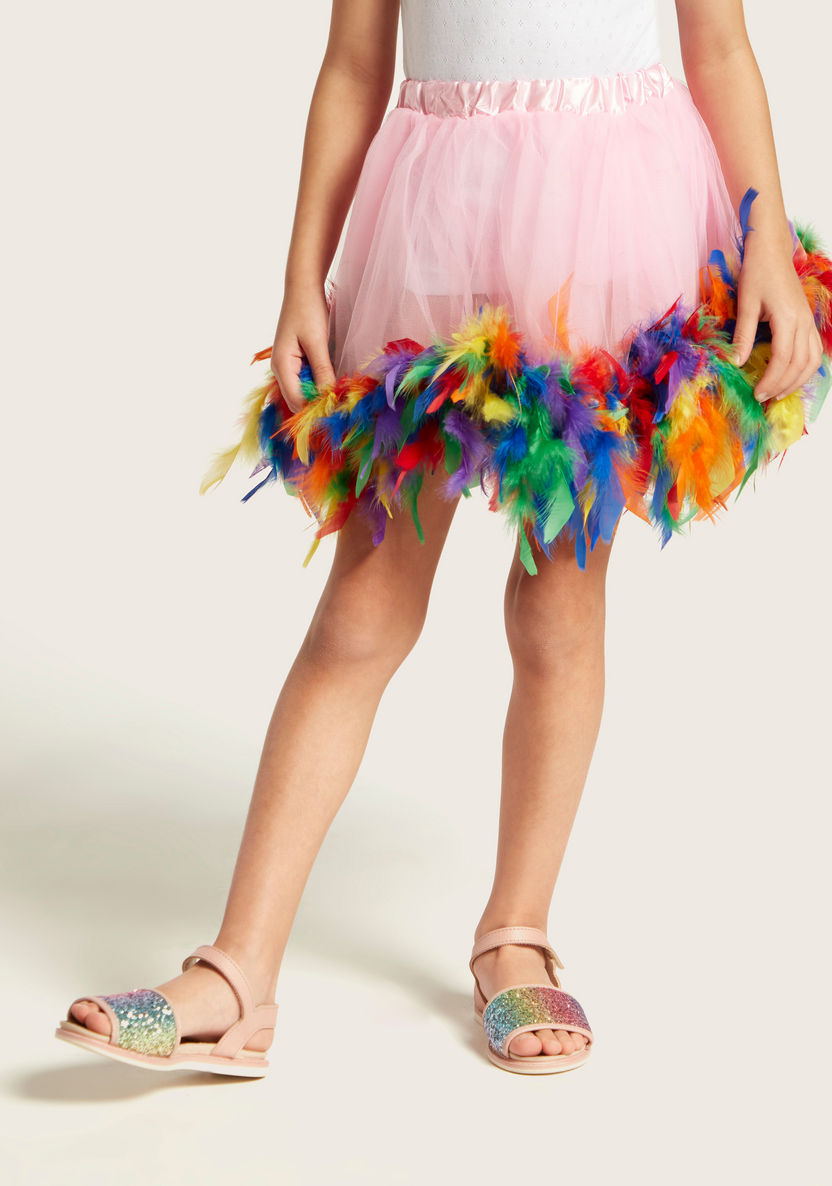 Charmz Tutu Skirt with Feather Applique-Girls-image-1