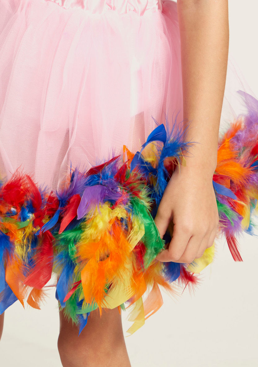 Charmz Tutu Skirt with Feather Applique-Girls-image-2