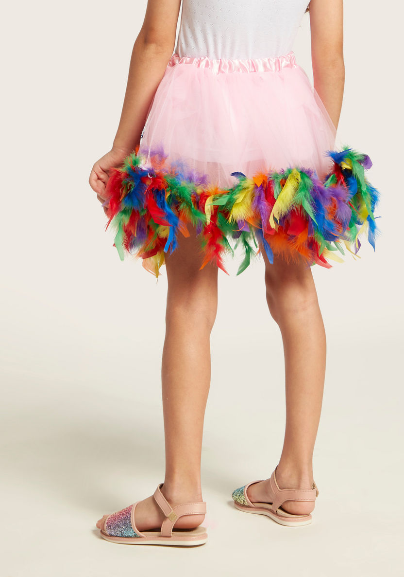 Charmz Tutu Skirt with Feather Applique-Girls-image-3
