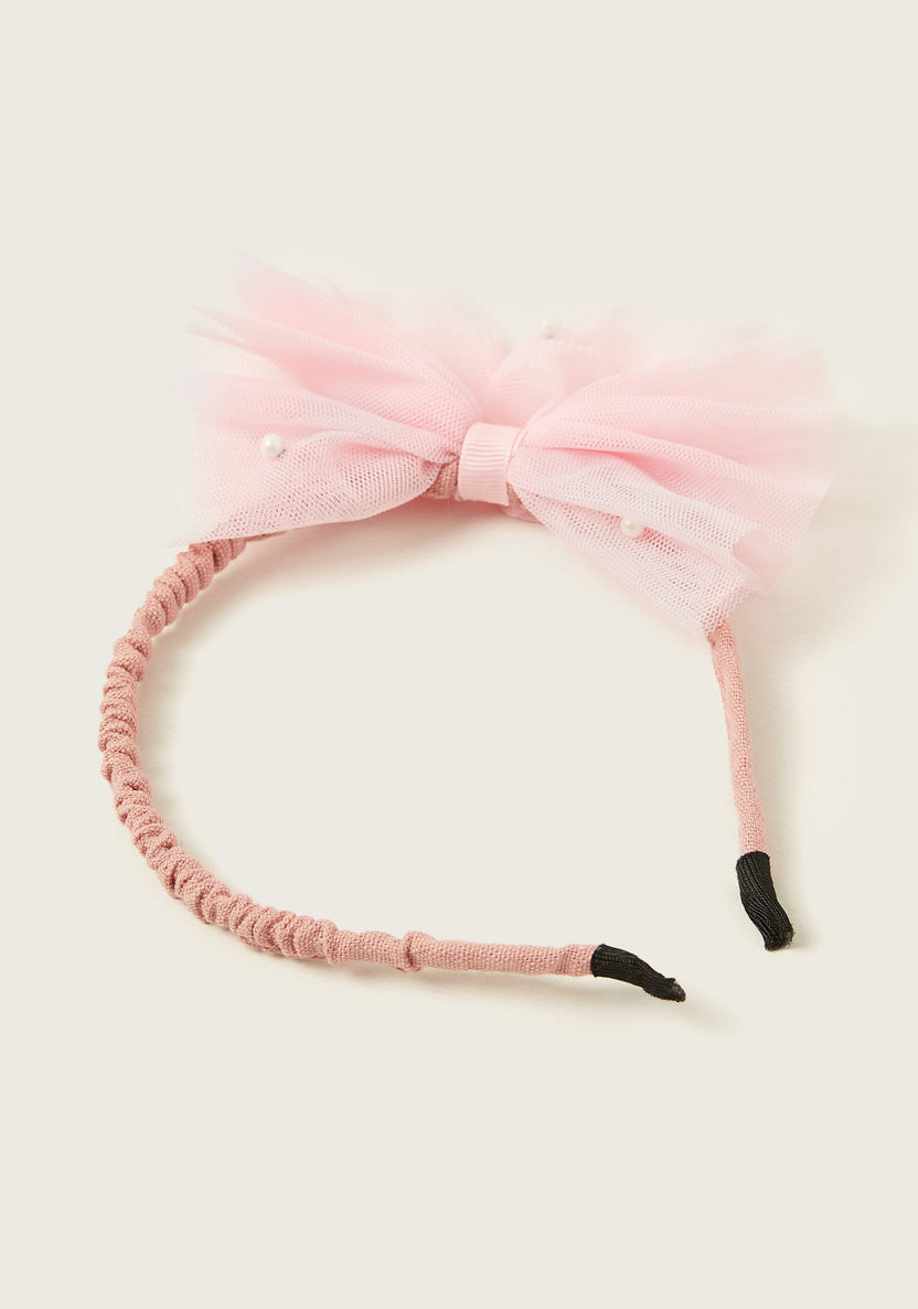 Charmz Textured Hairband with Bow Applique-Hair Accessories-image-0