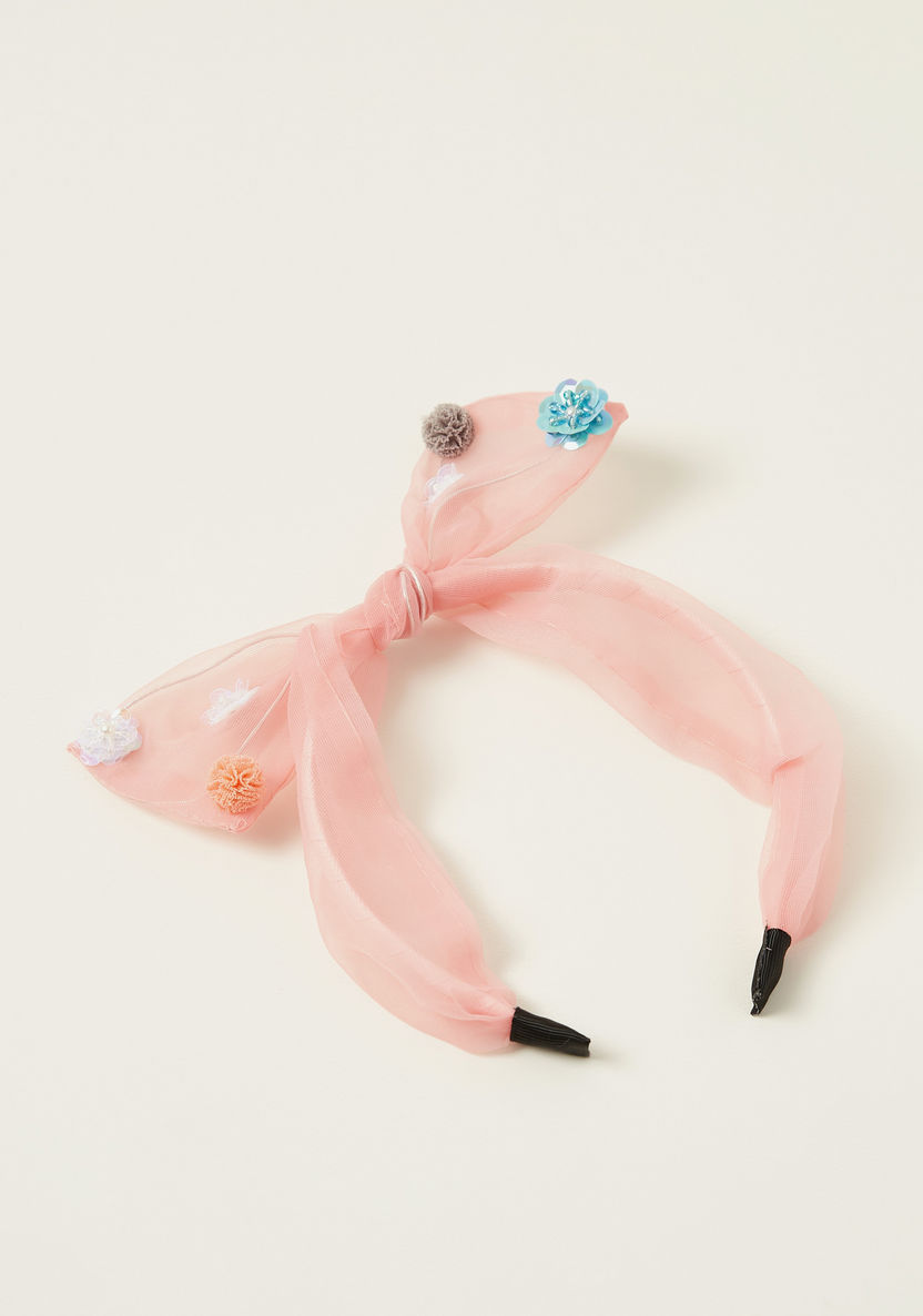 Charmz Solid Hairband with Bow Applique-Hair Accessories-image-0