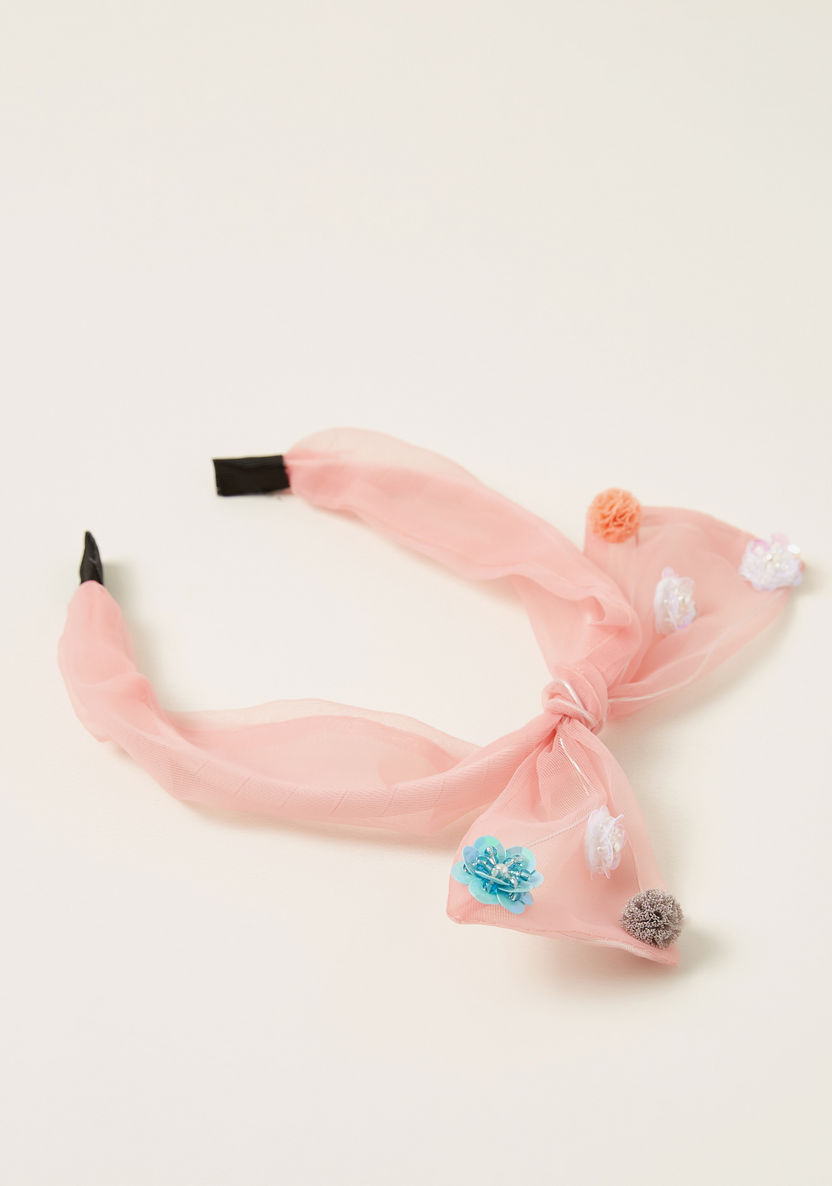 Charmz Solid Hairband with Bow Applique-Hair Accessories-image-2